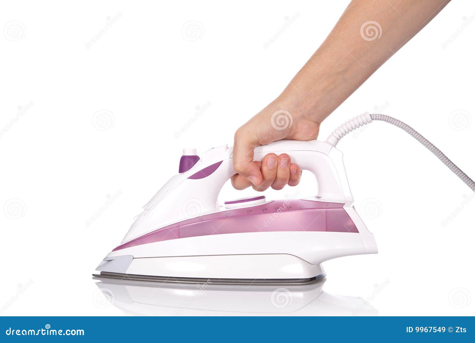 Ironing with a Modern Steam Flat Iron Stock Image Image of domestic