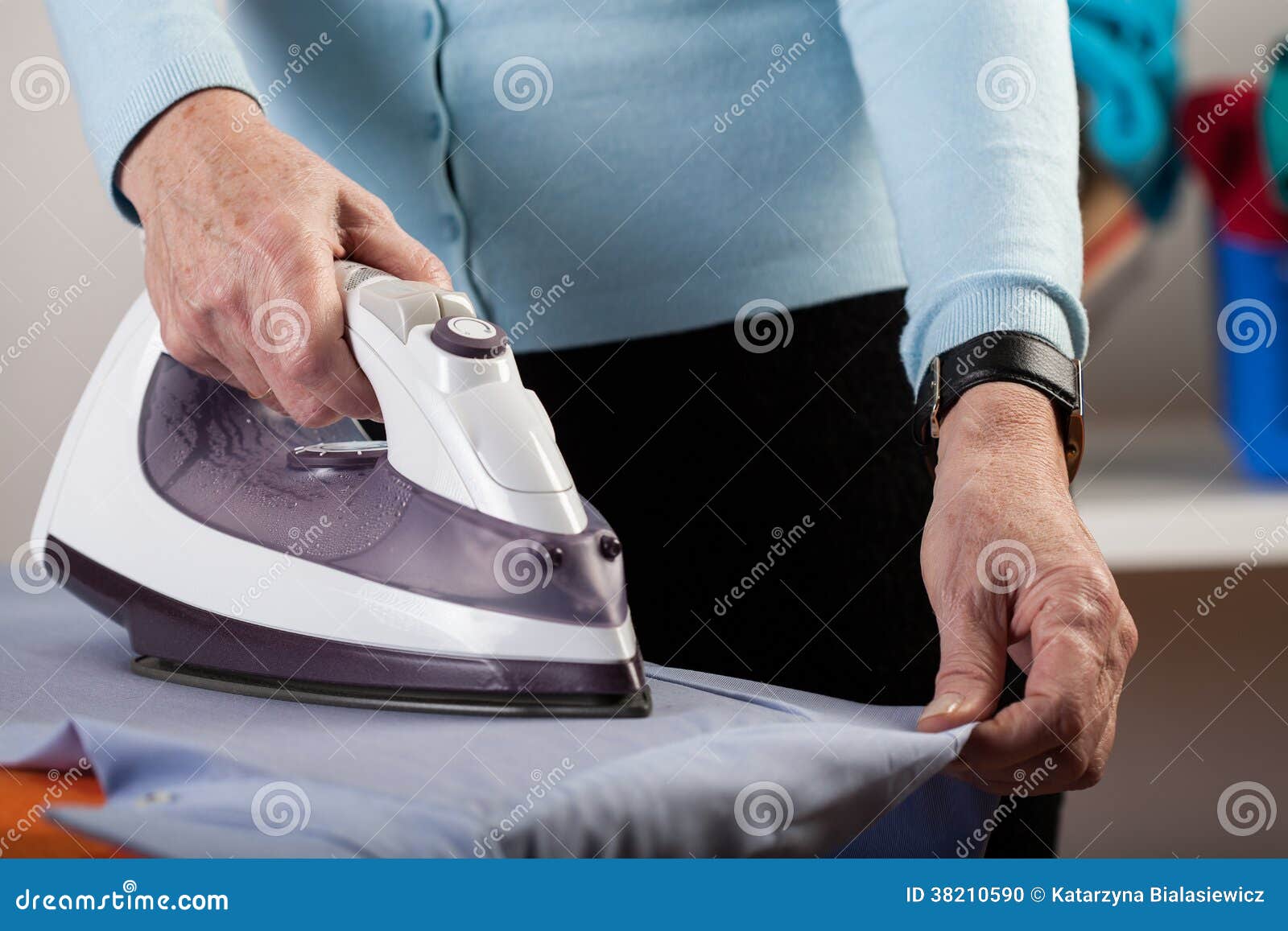 Ironing shirt stock photo. Image of ironing, laundry 38210590