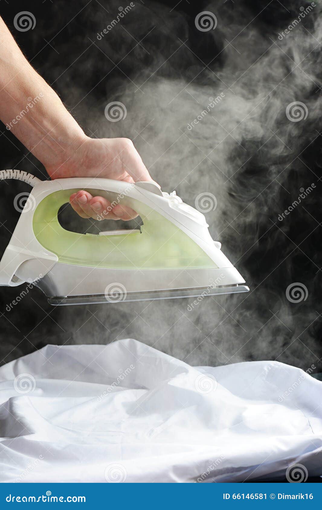 Ironing with steam stock image. Image of electric, black 66146581