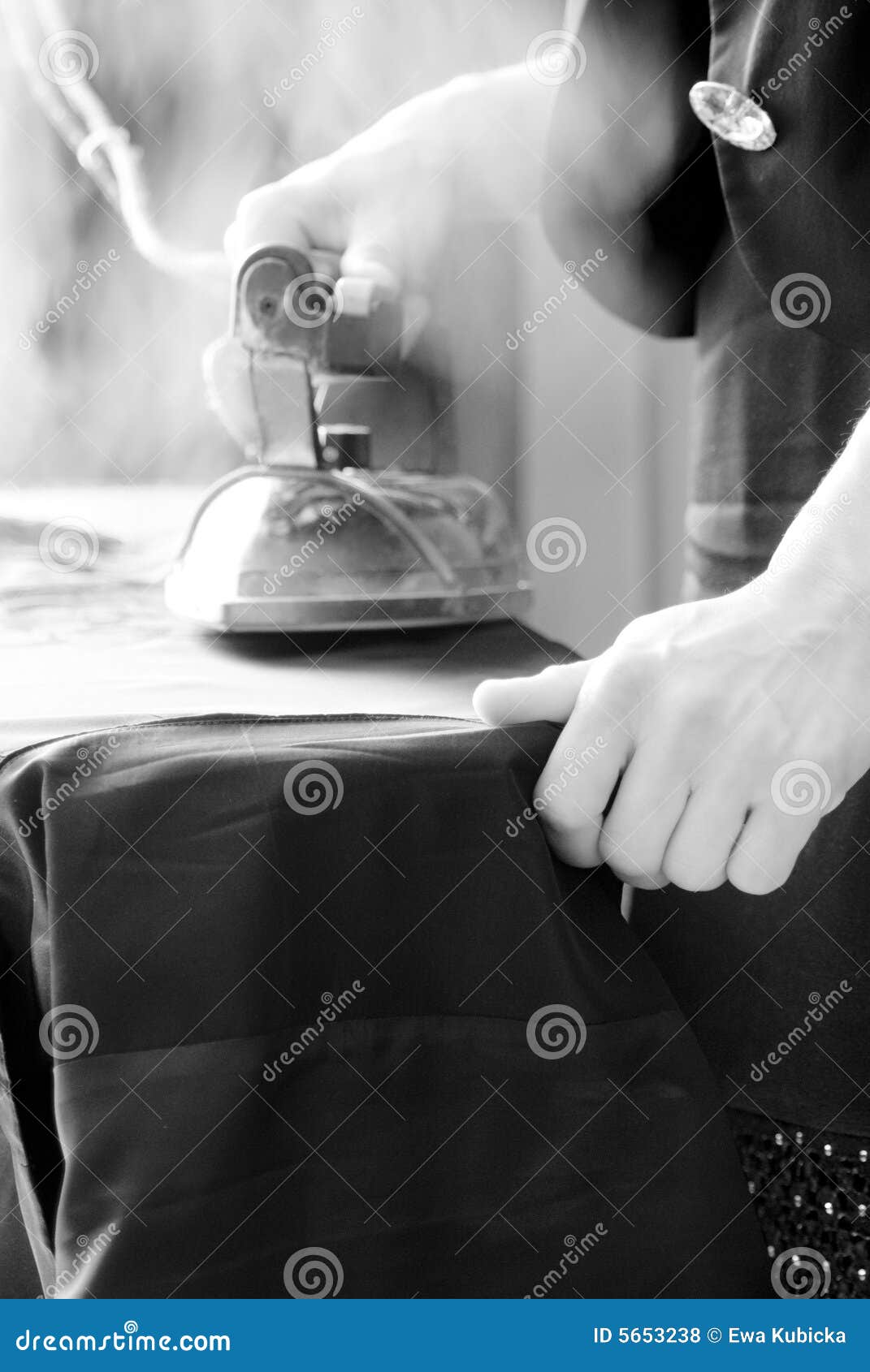 Ironing in vintage style stock photo. Image of tailor 5653238