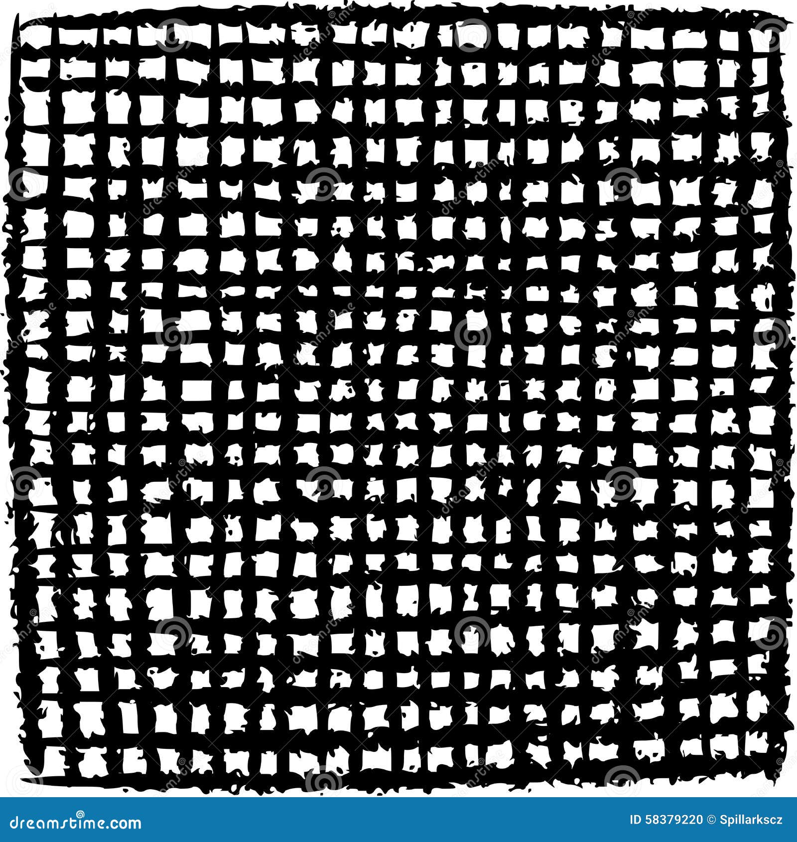Irregular Black Stripe Grid Pattern Over White Stock Vector ...
