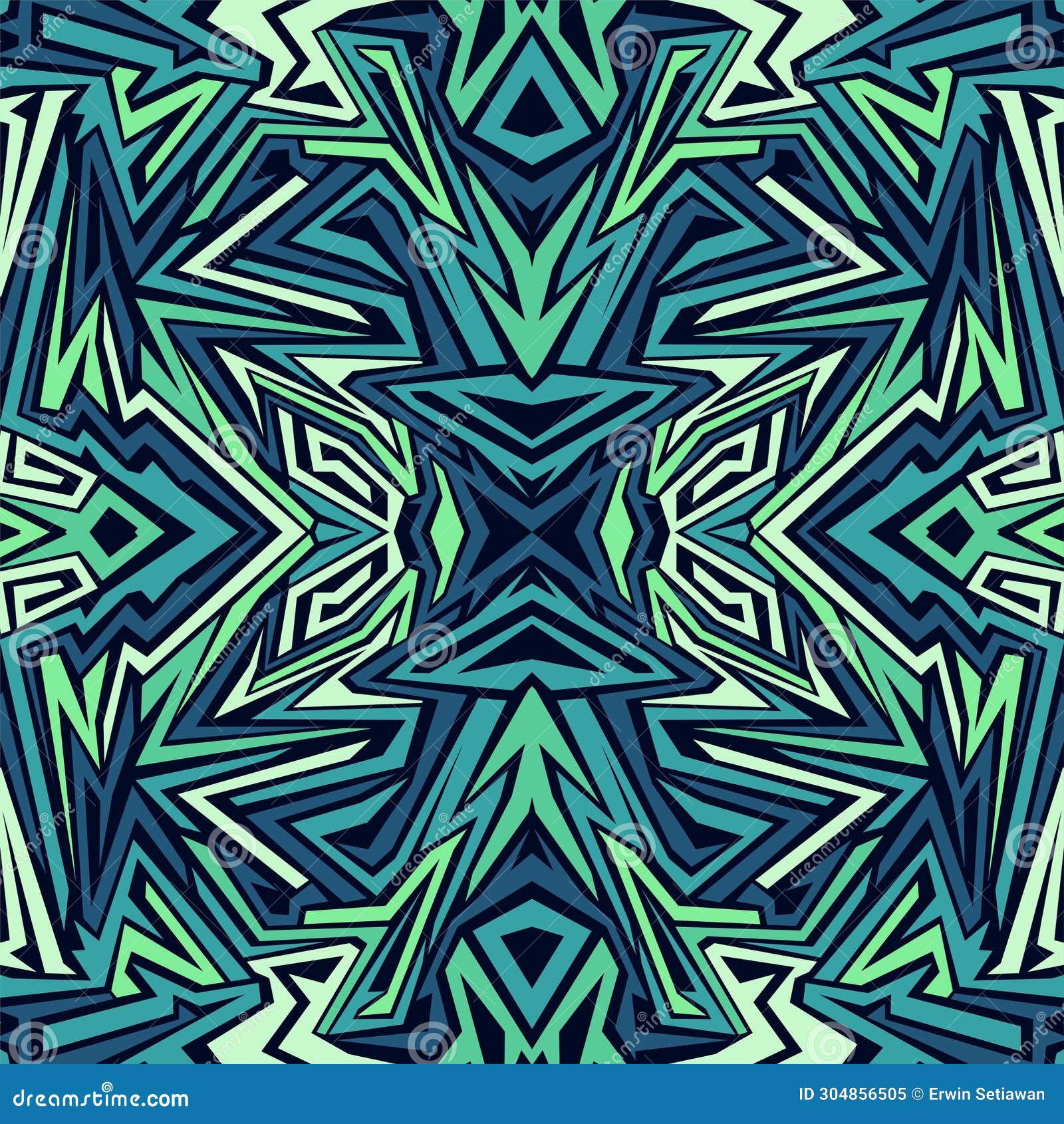 irregular object art background in modern style with cool colours