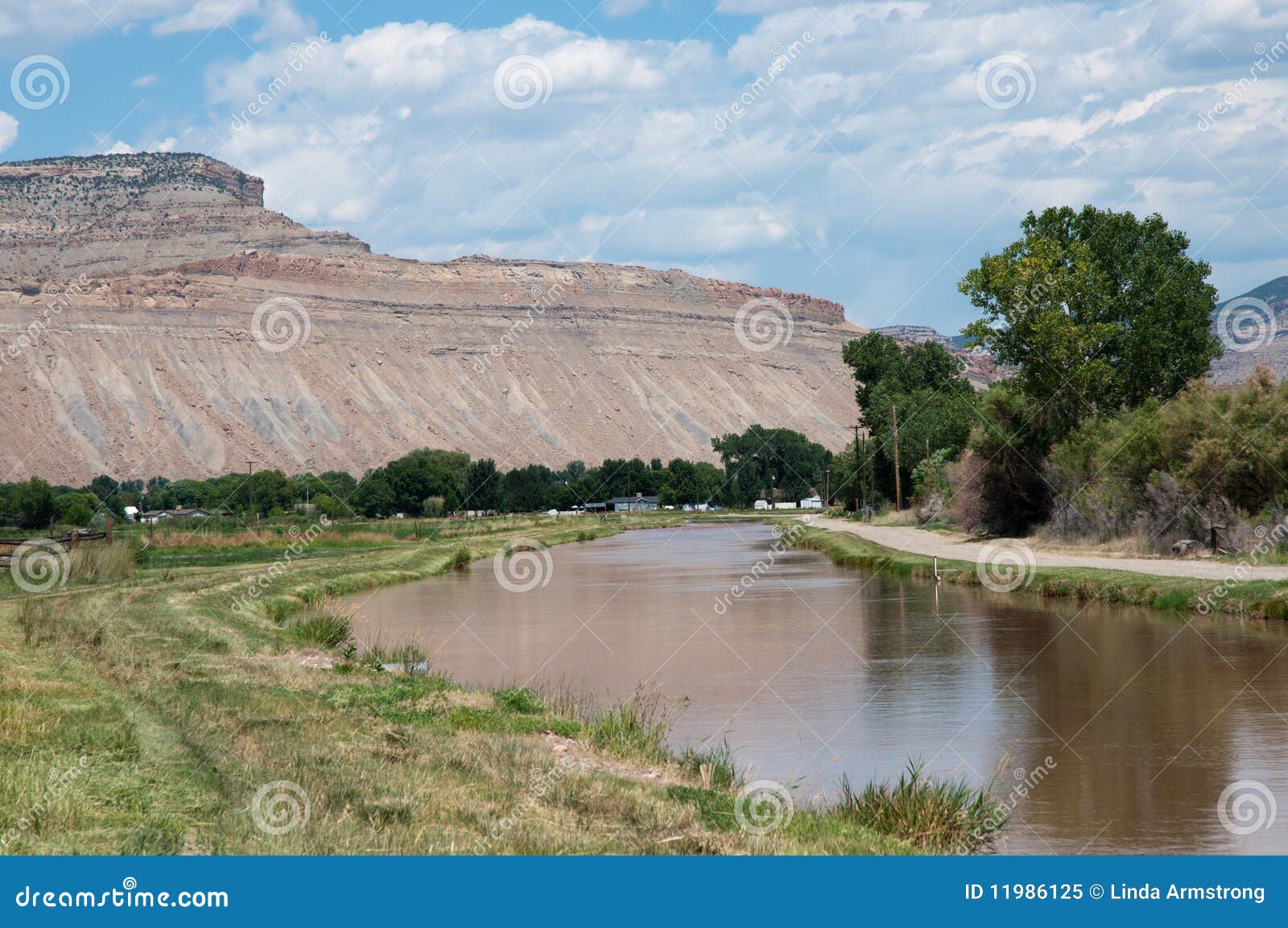 Irrigation Canal Near Palisade Stock Image Image of horizontal, sunny