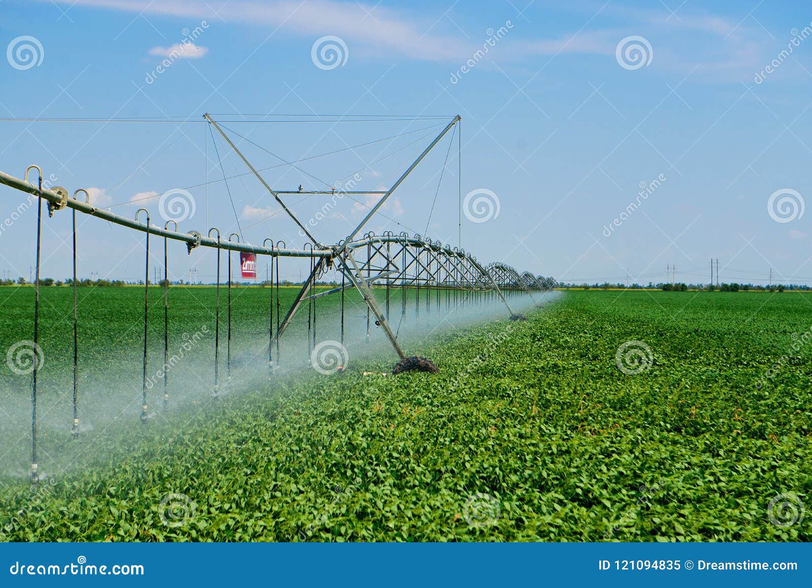 Field irrigation systems stock image. Image of plantation 121094835
