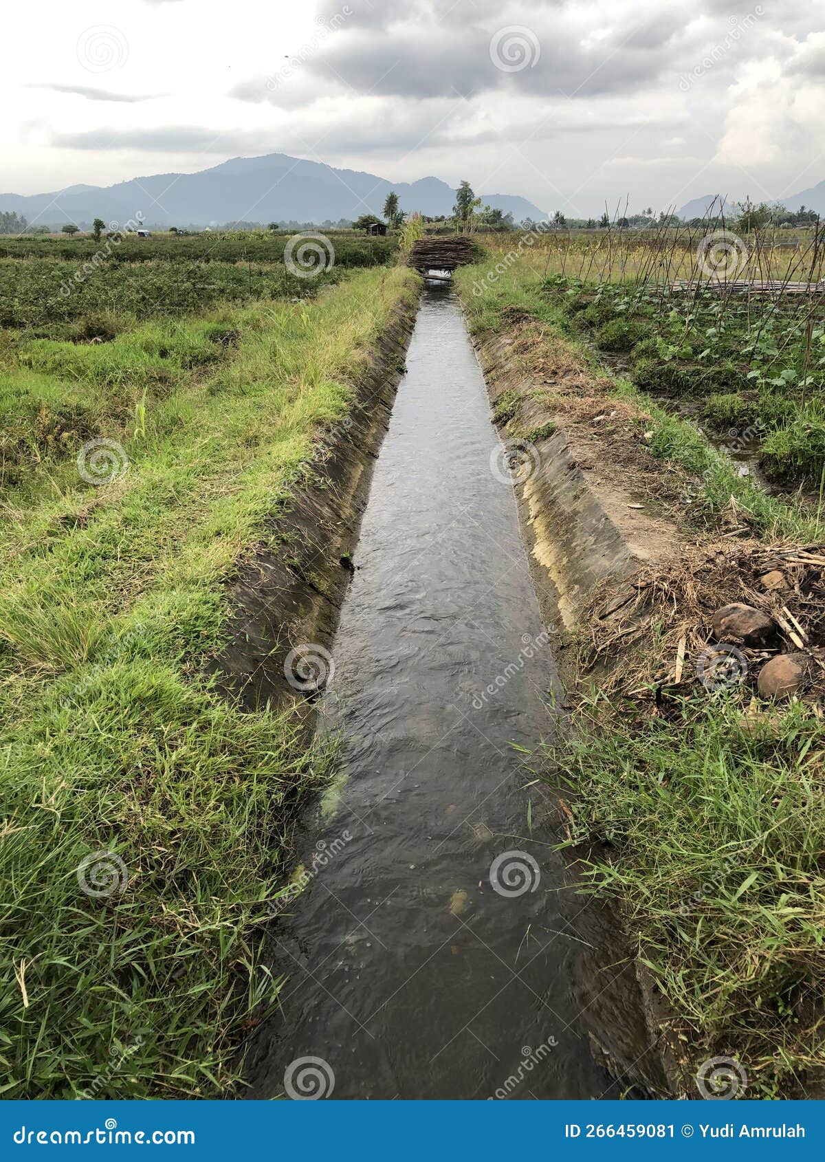 The Irrigation System, Water Delivery Canal. Stock Image Image of