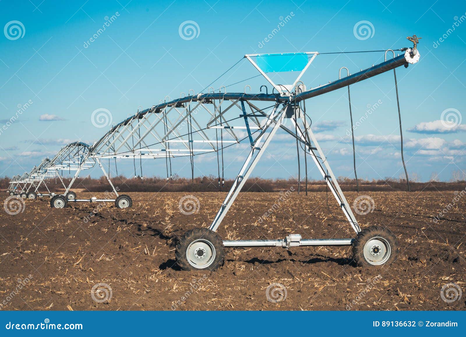 Irrigation System on Wheels Stock Photo Image of nature, market 89136632