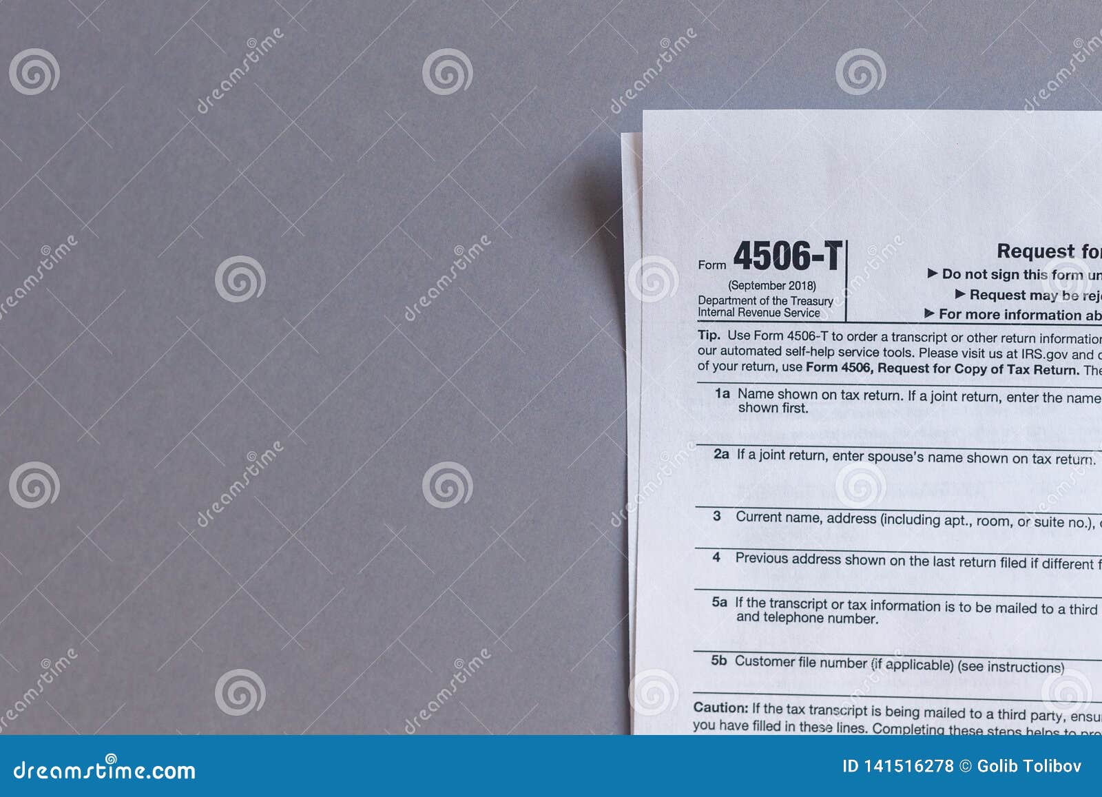 IRS Form 4506 T Request For Tax Transcript Stock Photo Image Of irs-form-4506-t-request-for-tax-transcript-stock-photo-image-of