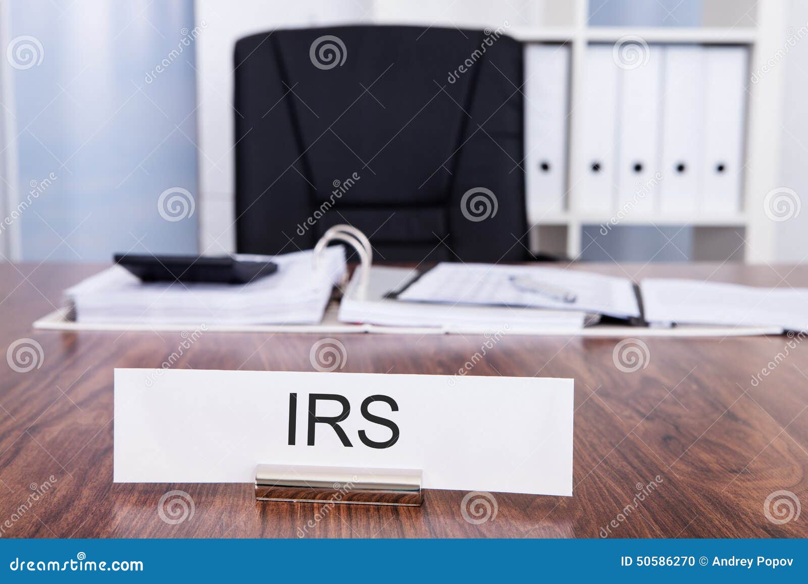 irs nameplate in office