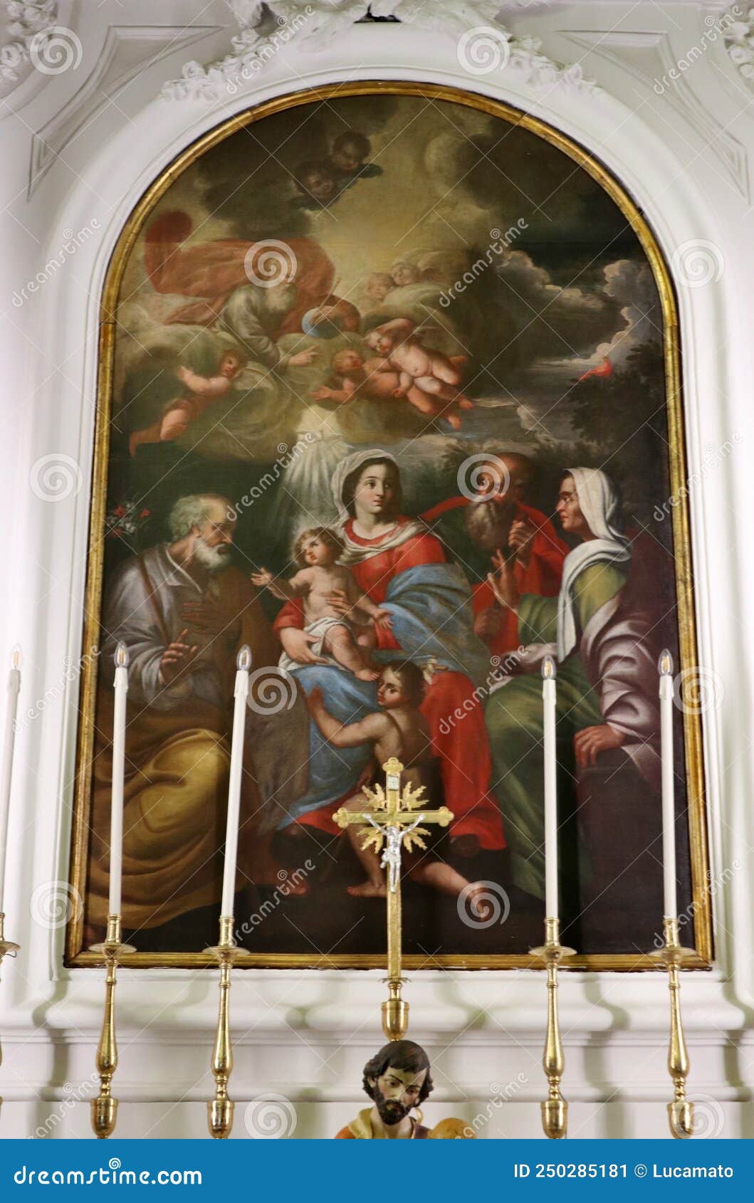 ischia - dipinto della sacra famiglia nella chiesa dello spirito santo