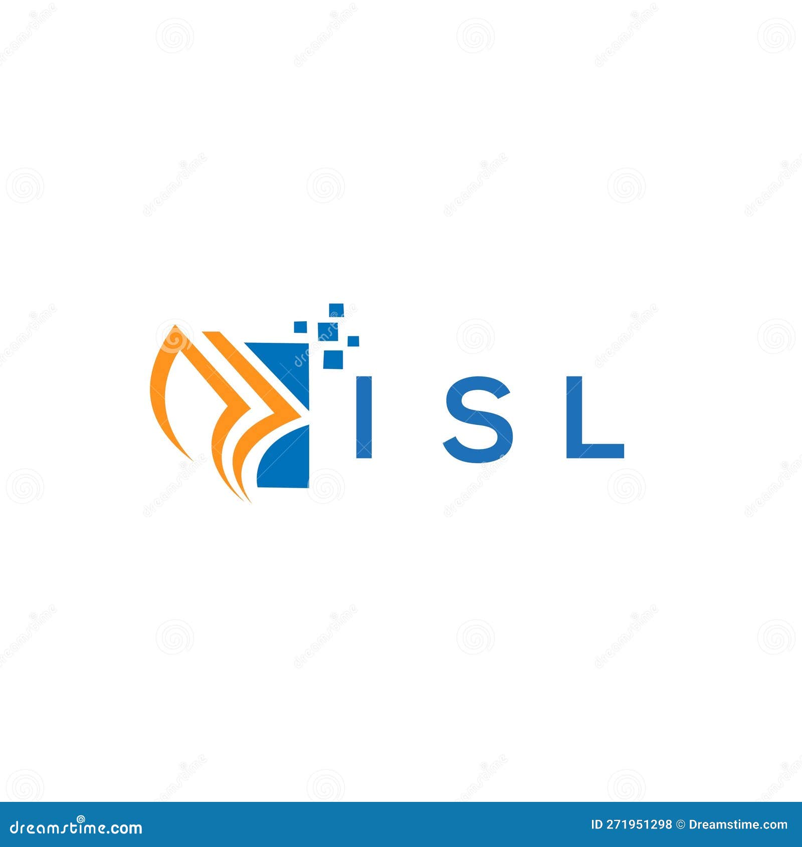 isl credit repair accounting logo  on white background. isl creative initials growth graph letter logo concept. isl business