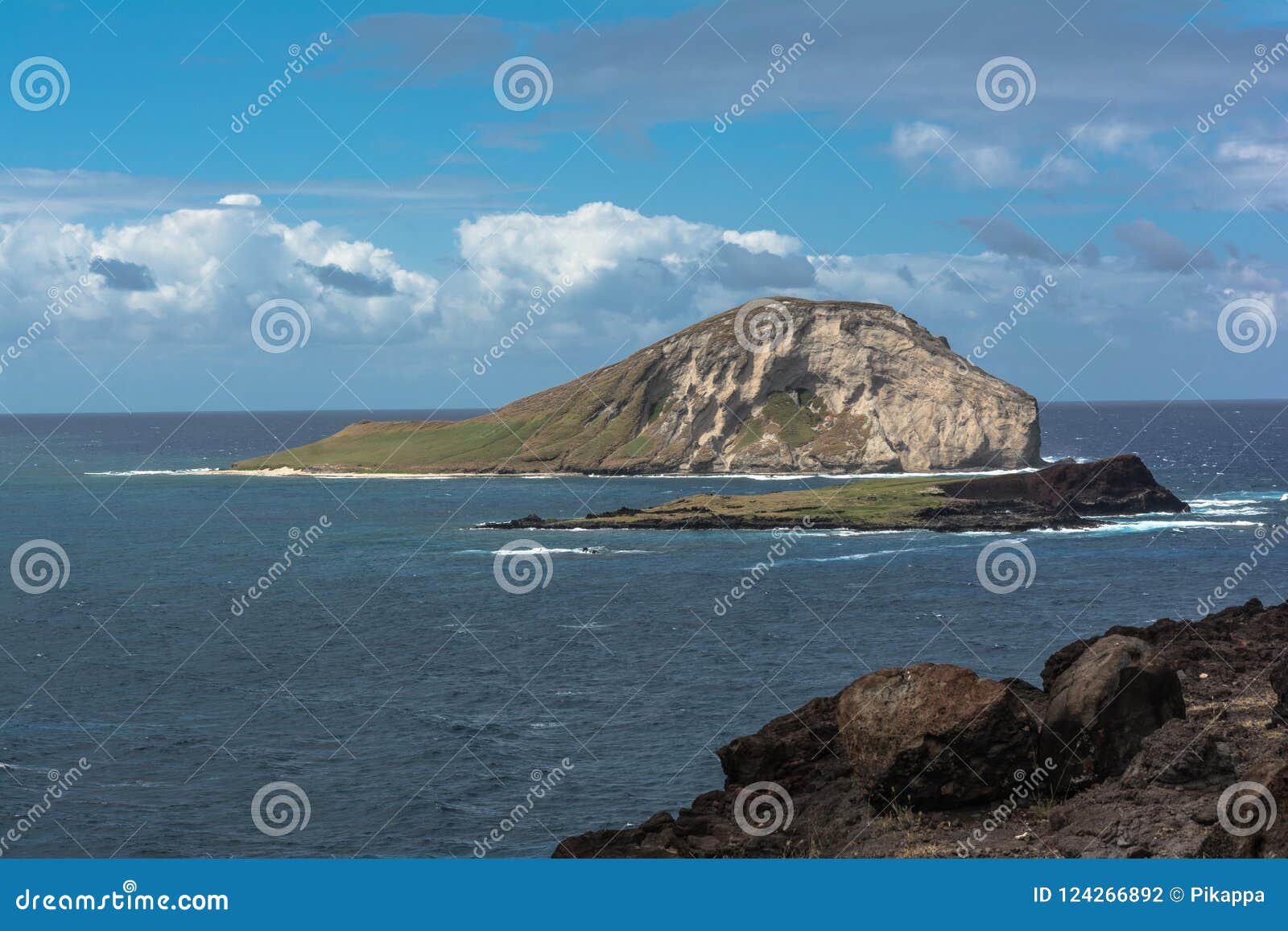A Quien Pertenece La Isla Conejo Isla Del Conejo Delante De La Playa De Makapuu, Oahu, Hawaii Foto de