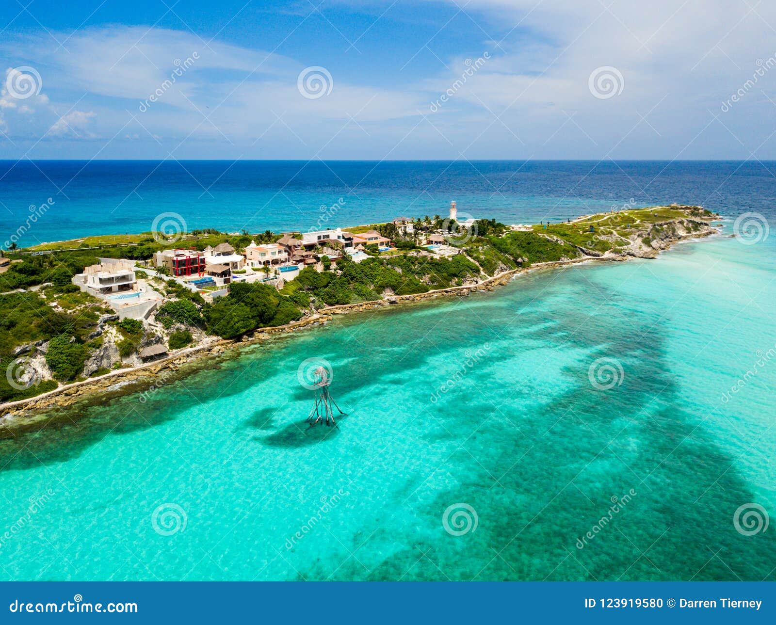 an aerial view of isla mujeres in cancun, mexico