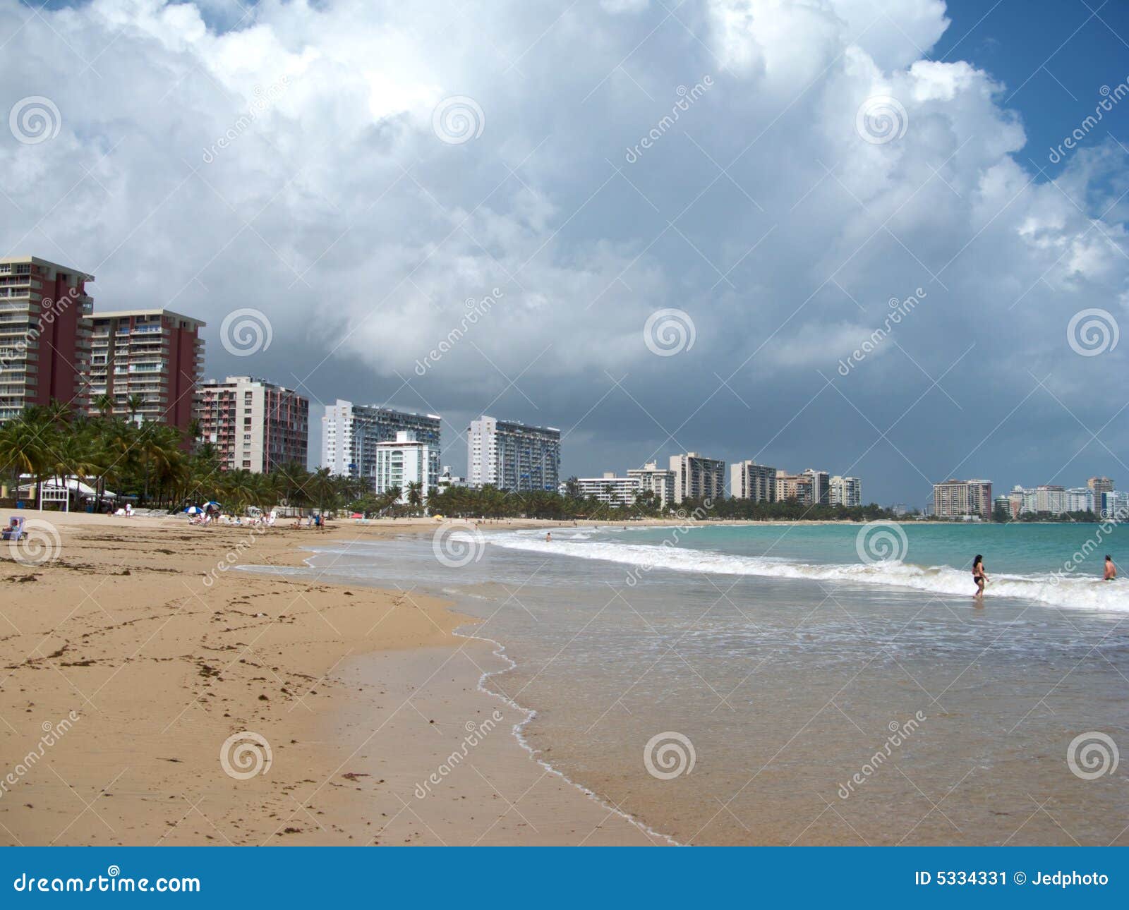 Isla Verde Beach stock image. Image of colorful, puerto 5334331
