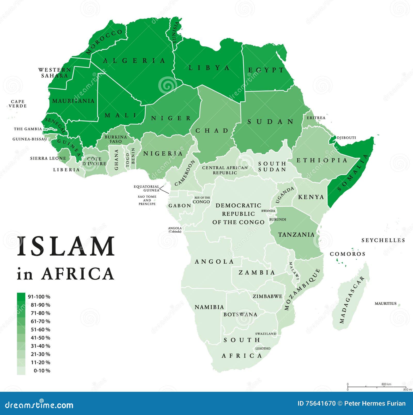 islam in africa political map