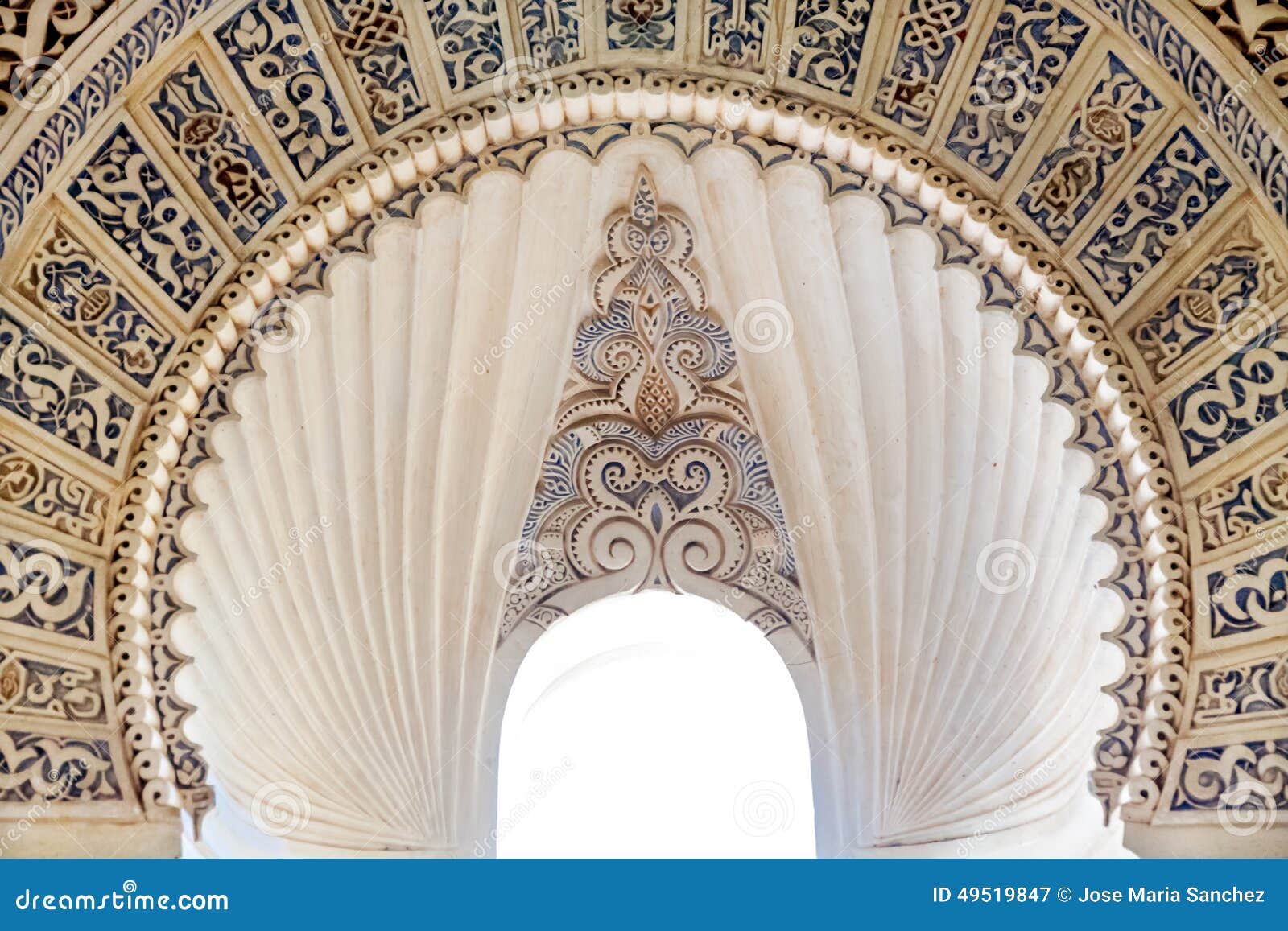 islamic art decorated arch window