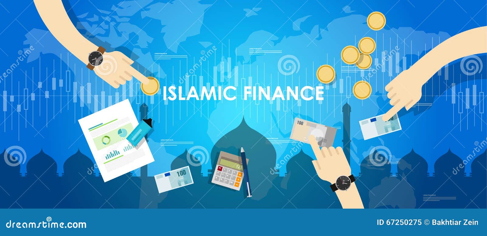 islamic finance economy islam banking money management concept sharia bank