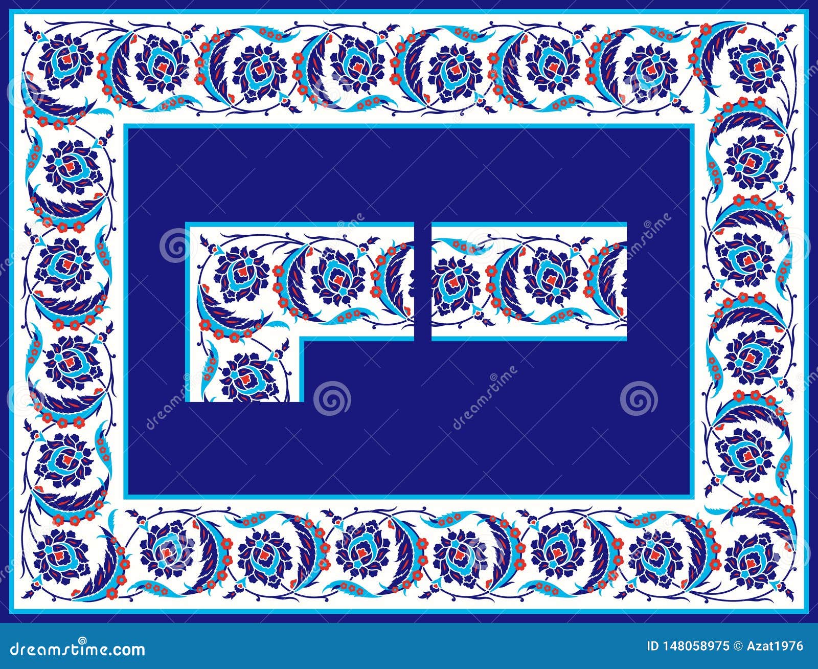 Download Islamic Floral Frame stock vector. Illustration of arabesque - 148058975