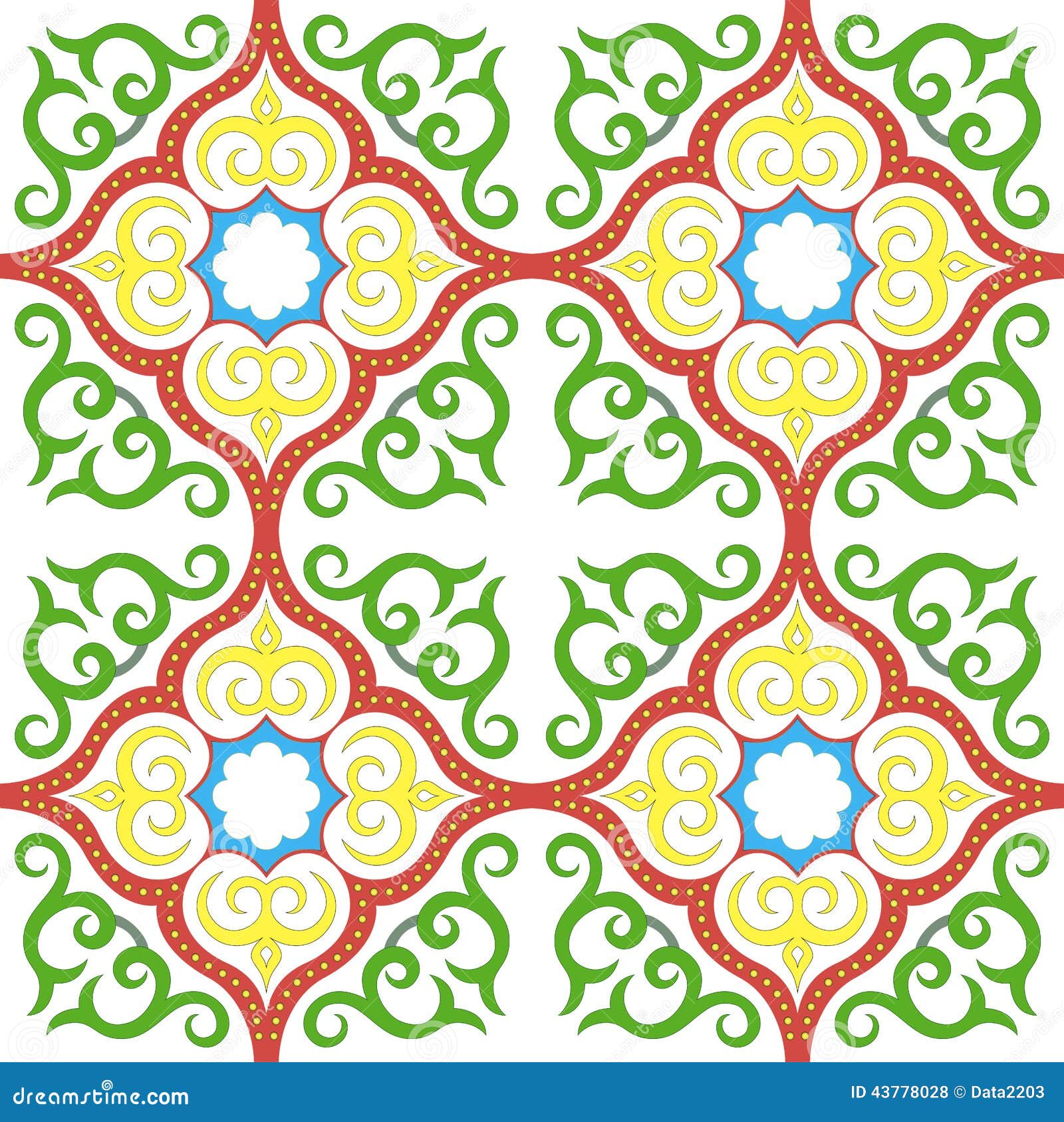 Islamic Floral Pattern Motif  Stock Vector Illustration 