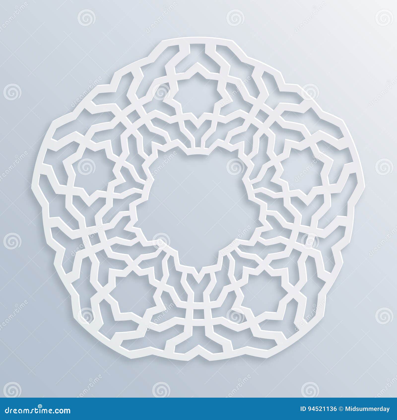 Islamic Geometric Pattern Vector Muslim Mosaic Persian Motif Elegant