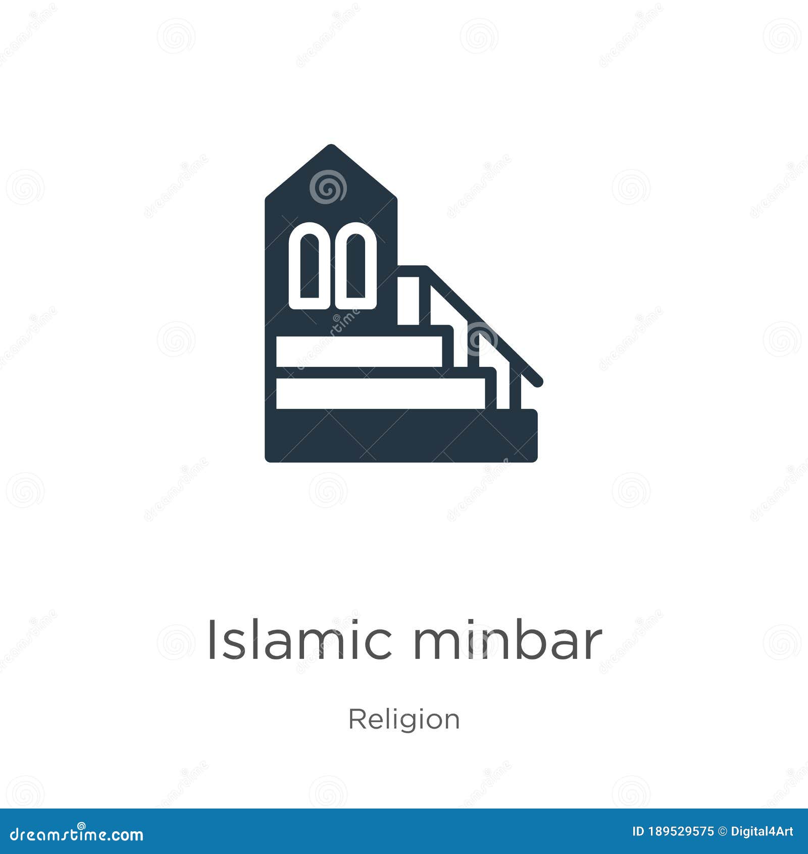 Islamic Minbar Icon Vector. Trendy Flat Islamic Minbar Icon From