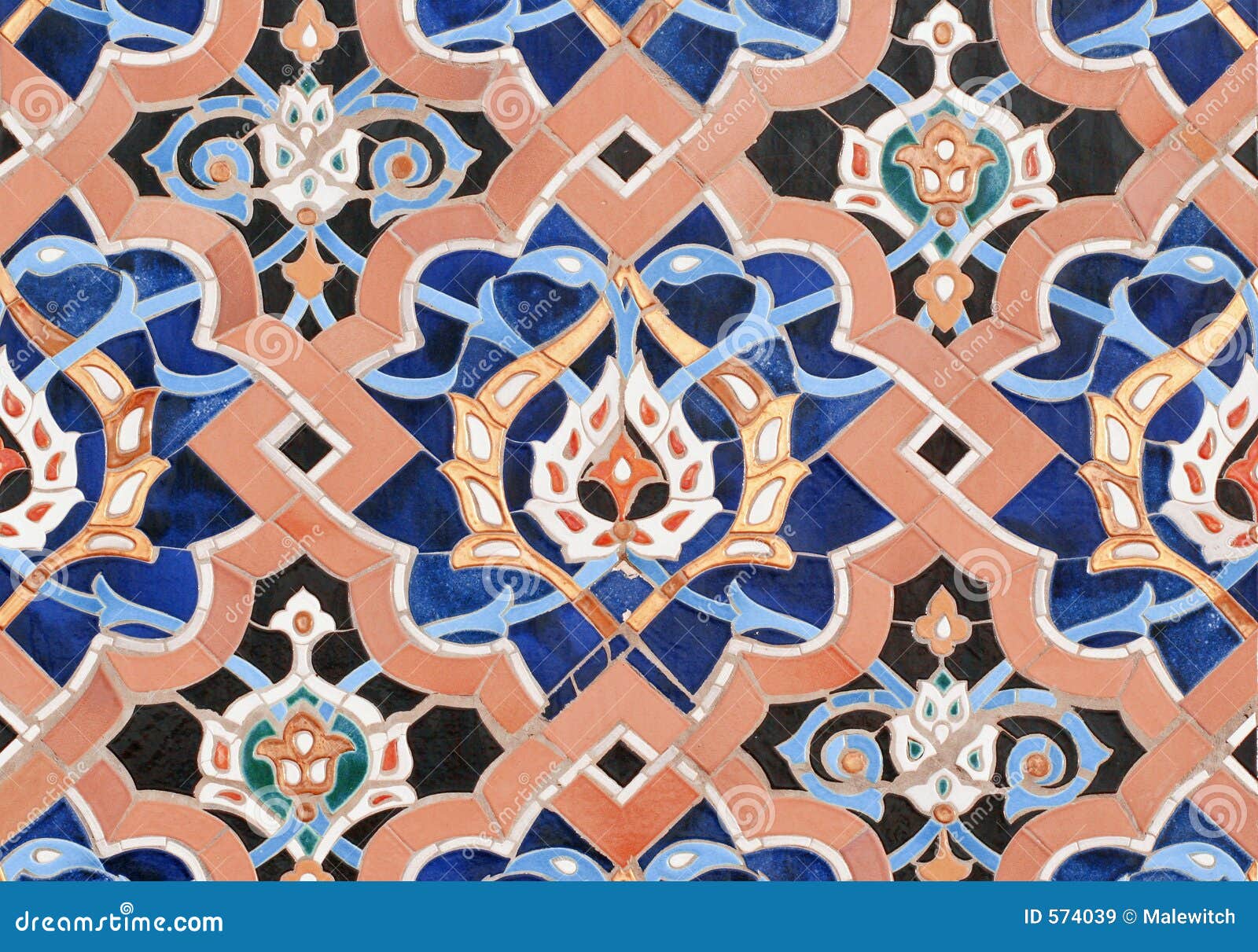 Islamic mosaic6 stock image. Image of history, architecture 574039