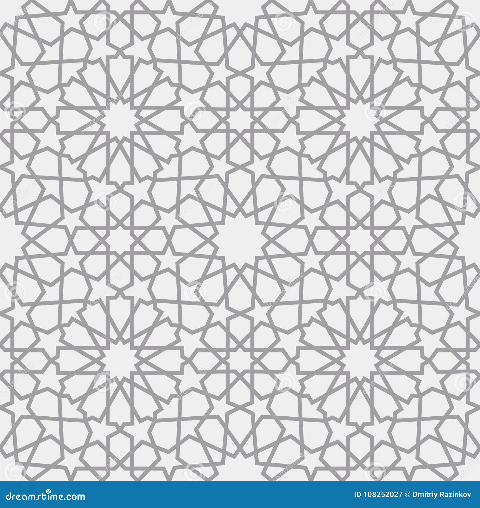 Islamic Pattern . Seamless Arabic Geometric Pattern, East  