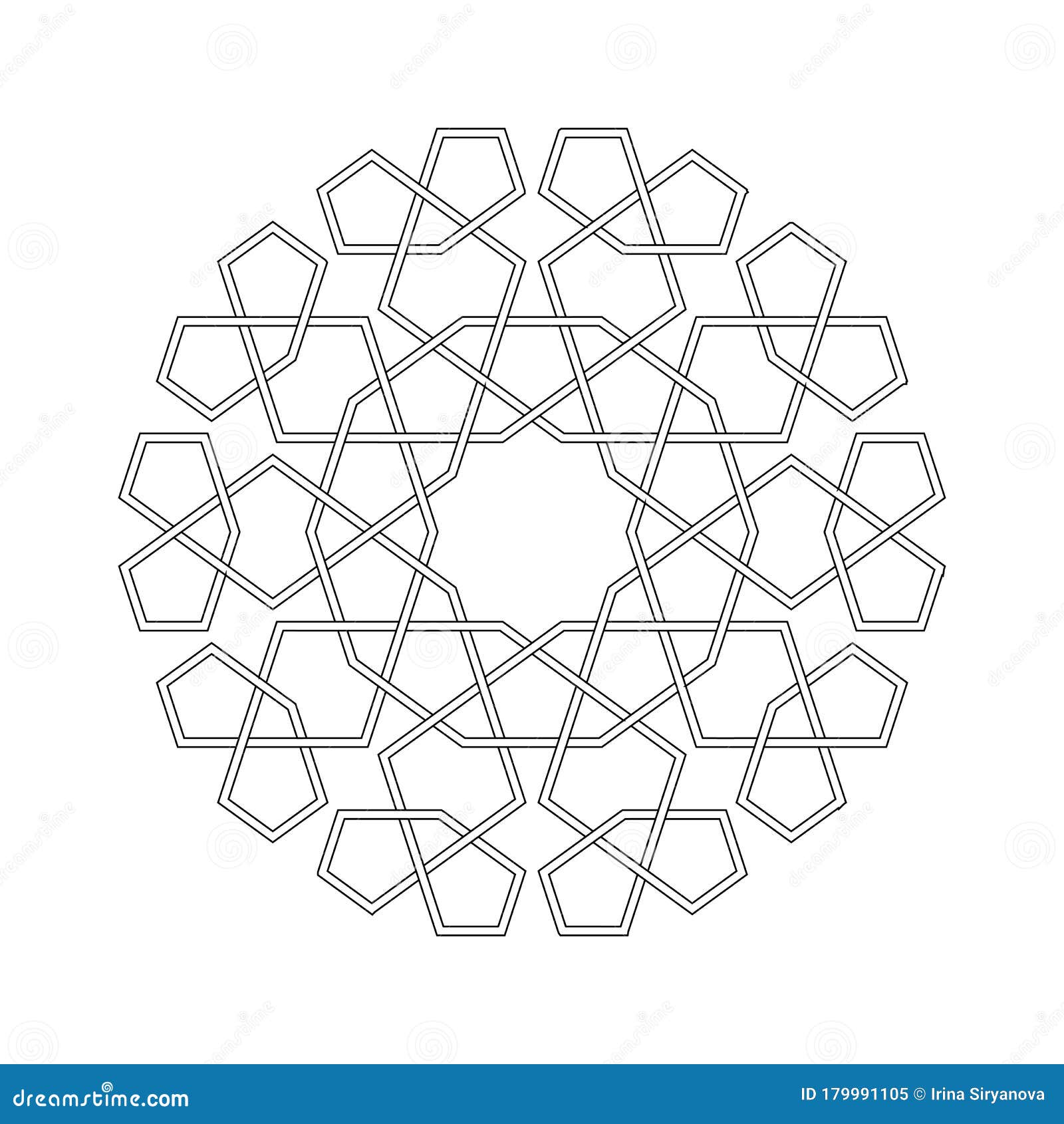 Islamic Seamless Vector Mandala Stock Vector Illustration of grid