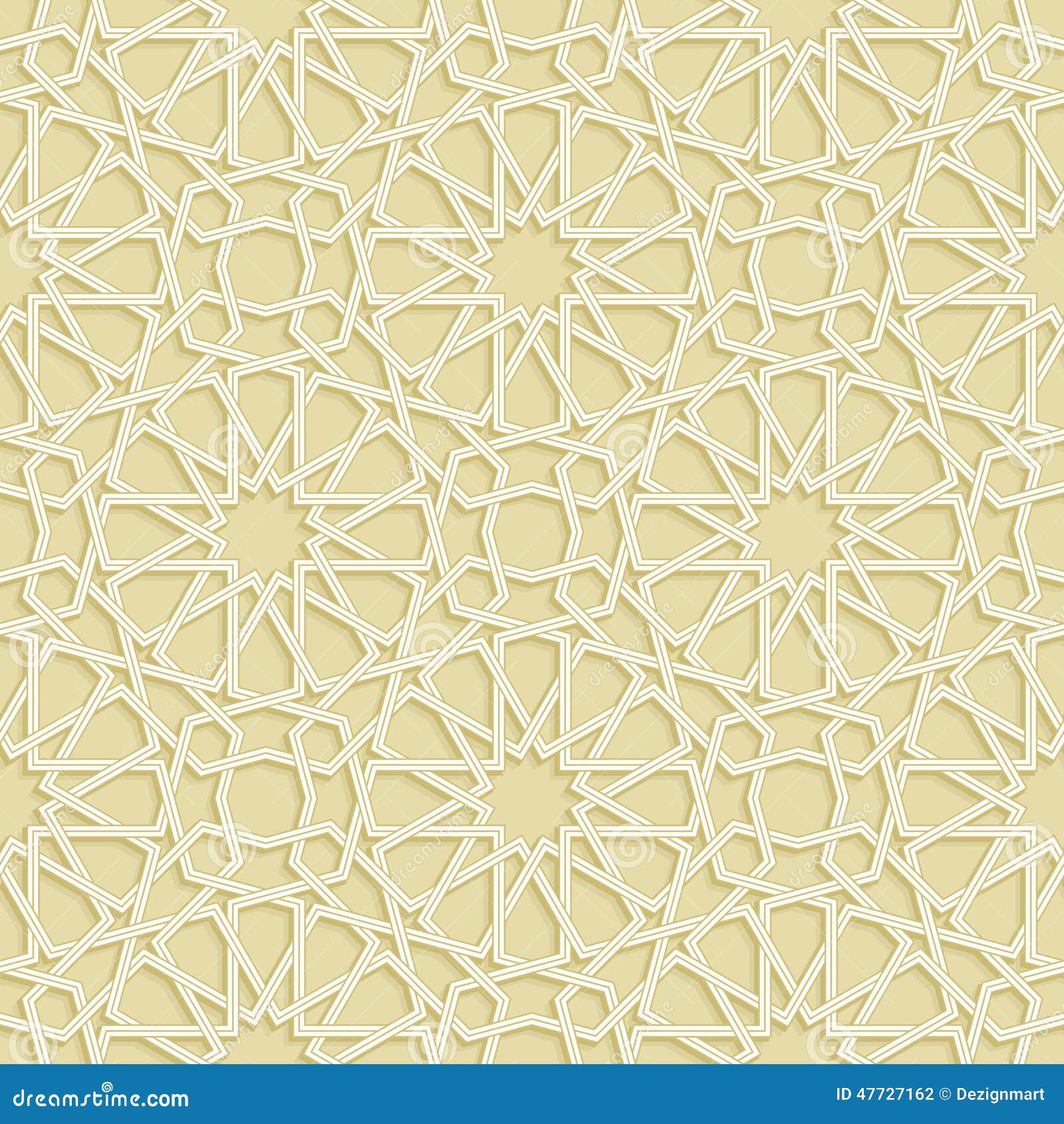 Islamic Star Gold Pattern stock vector. Illustration of  