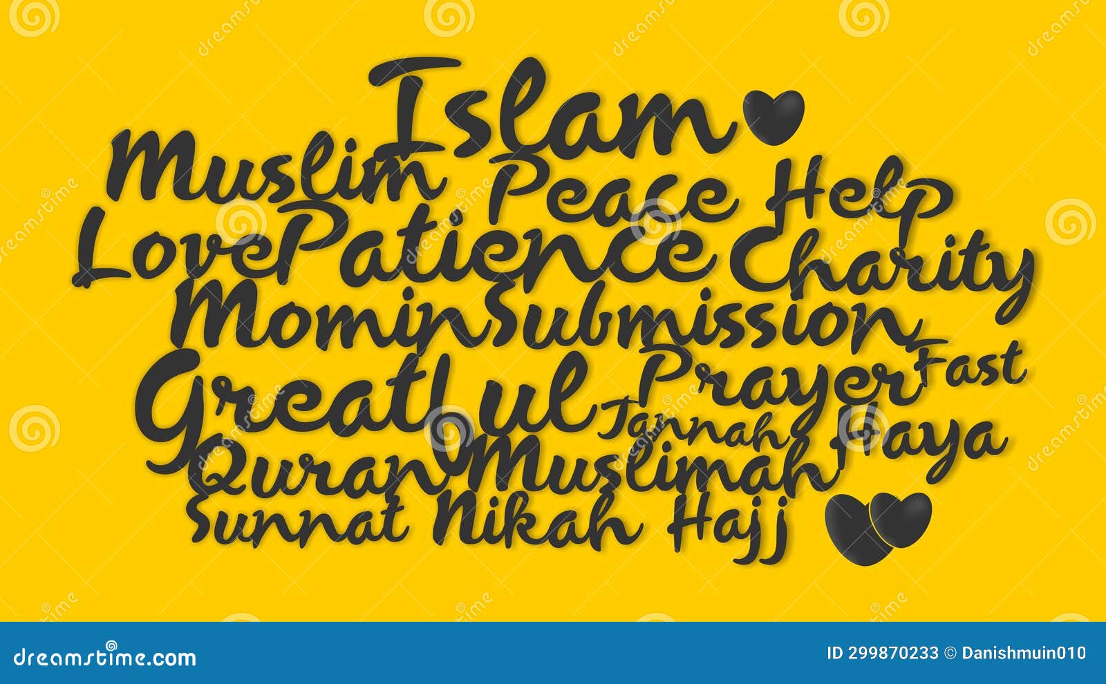 Islamic Typography Wallpaper with Yellow Background and Black Text for