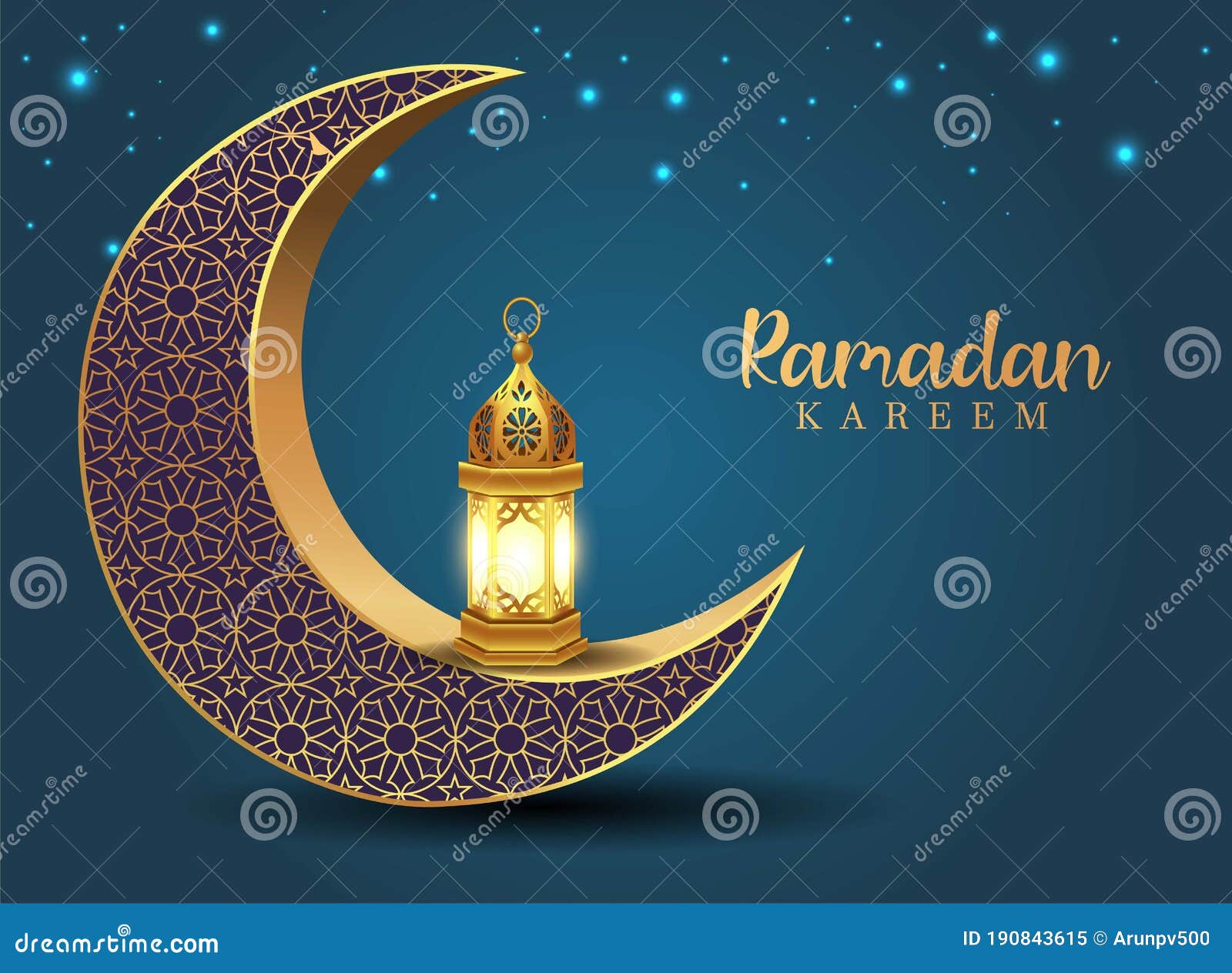 Ramadan lanterna a mezzaluna con luna e stelle di Islam luna e stelle decorazione essenziale per preghiere Ramadan luce notturna a mezzaluna per Islam musulmana 