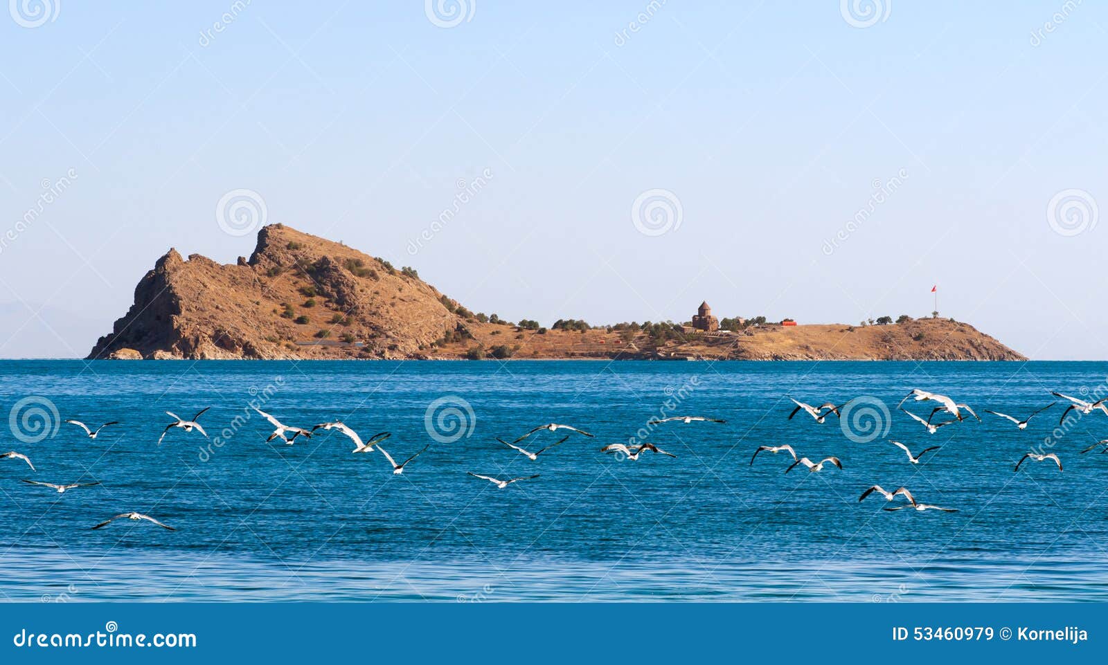 Island Akhtamar stock image. Image of slopes, summer - 53460979