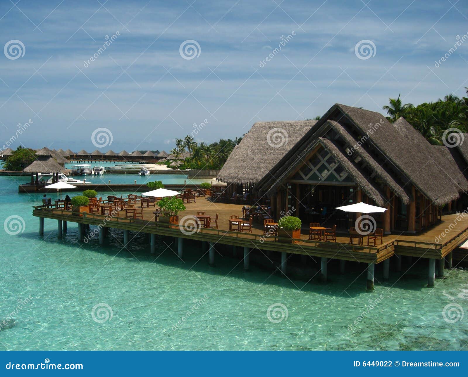 Island Beach Wood House stock photo. Image of palm, landscape 6449022
