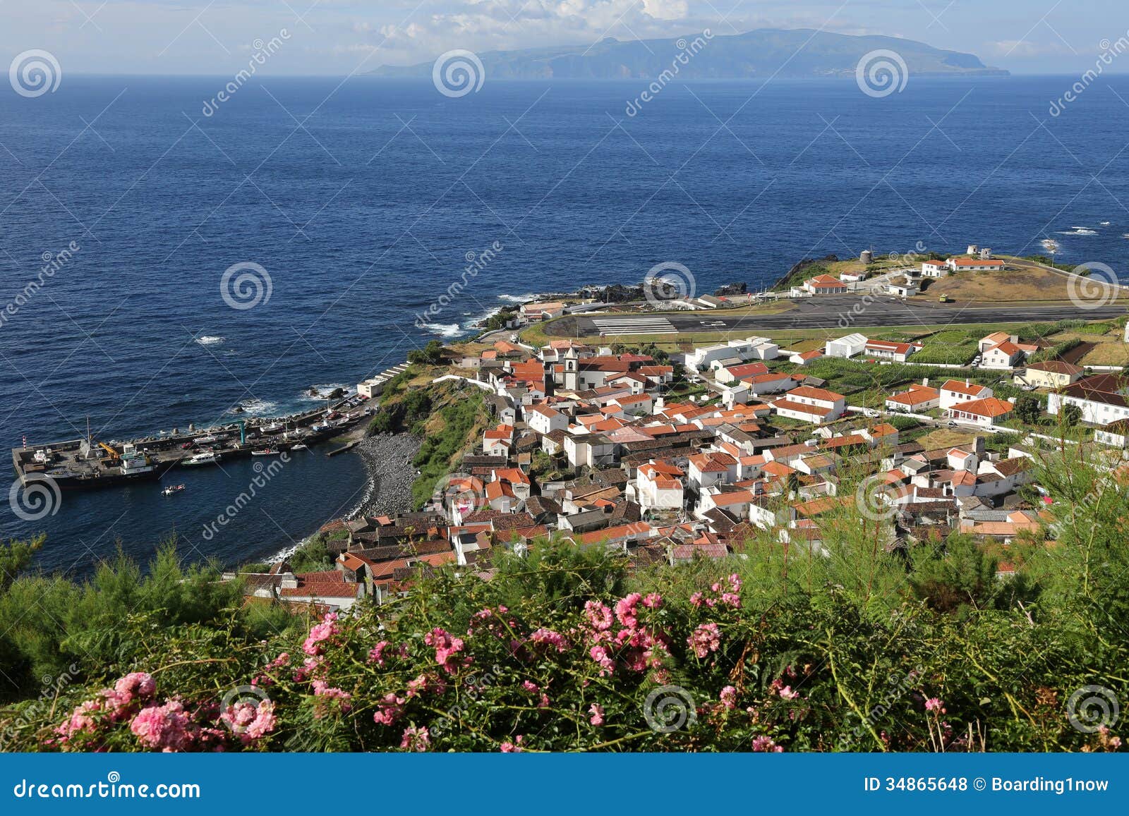 island of corvo in the atlantic ocean azores portugal