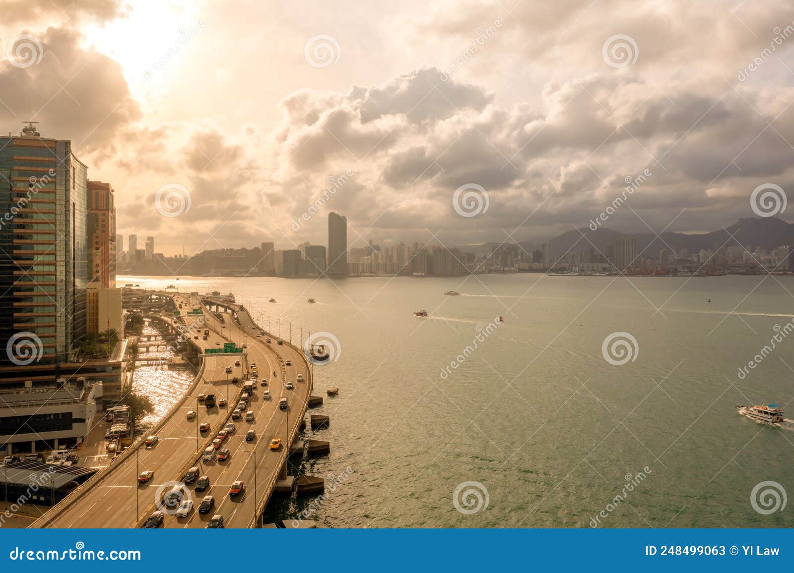 The Island Eastern Corridor at Hong Kong 28 May 2022 Editorial Stock