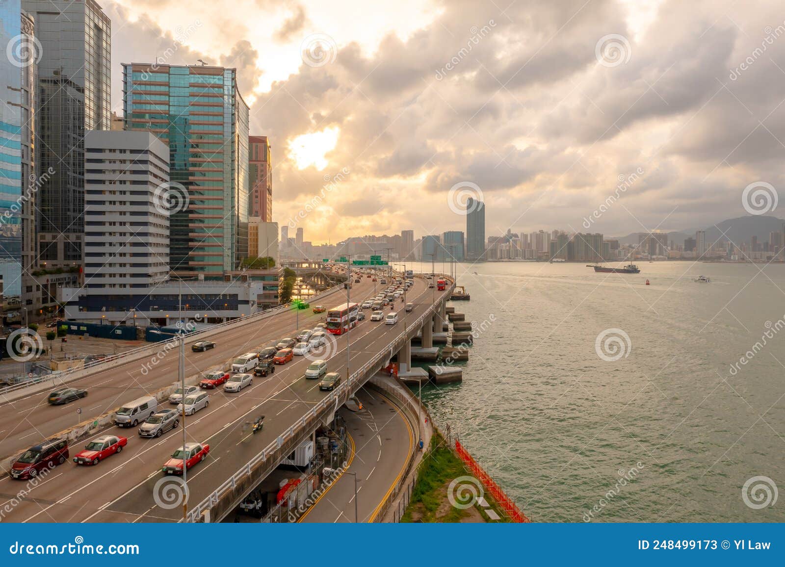 The Island Eastern Corridor at Hong Kong 28 May 2022 Editorial Stock