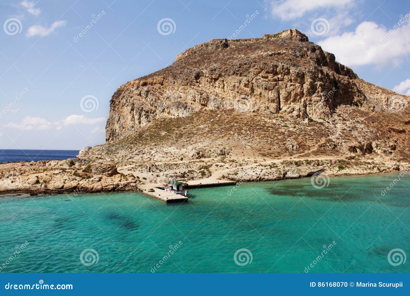 the island gramvousa. crete. greece.