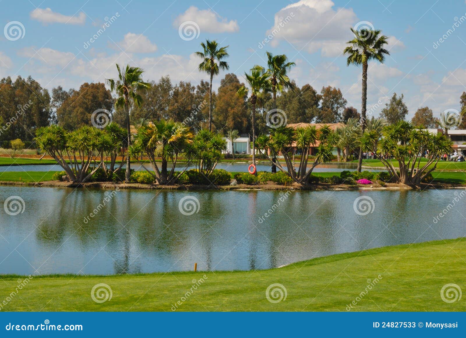 Island lake golf stock image. Image of landscape, relax 24827533