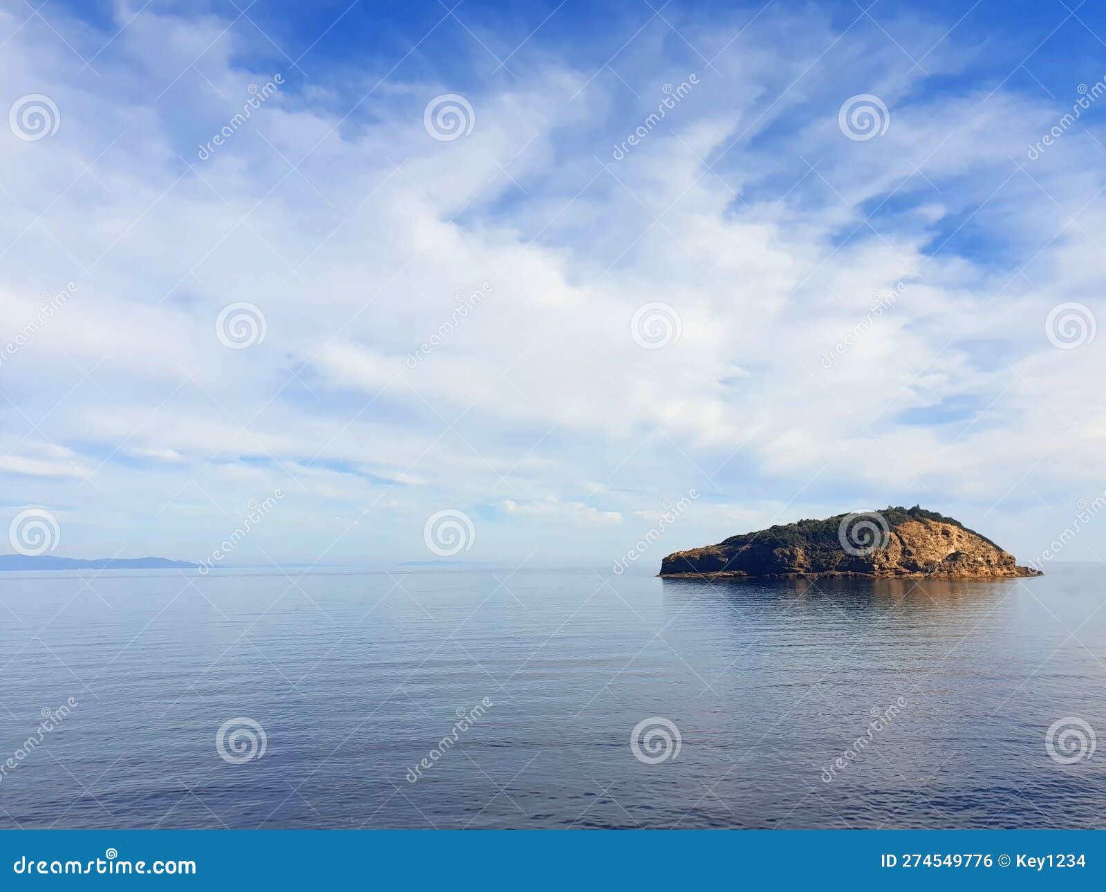 the island from ortano beach.