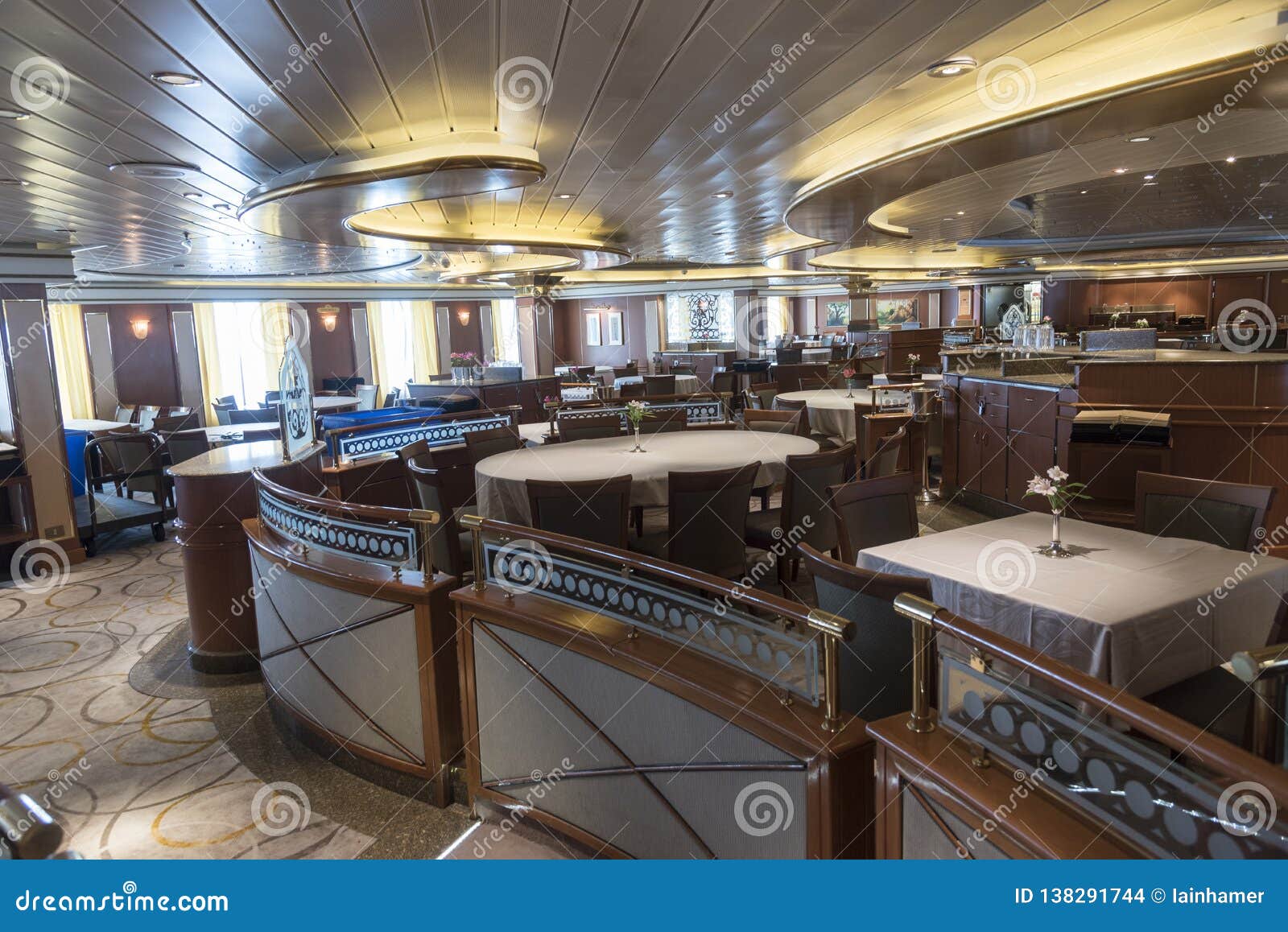 A Main Dining Room On Mv Island Princess Editorial Stock