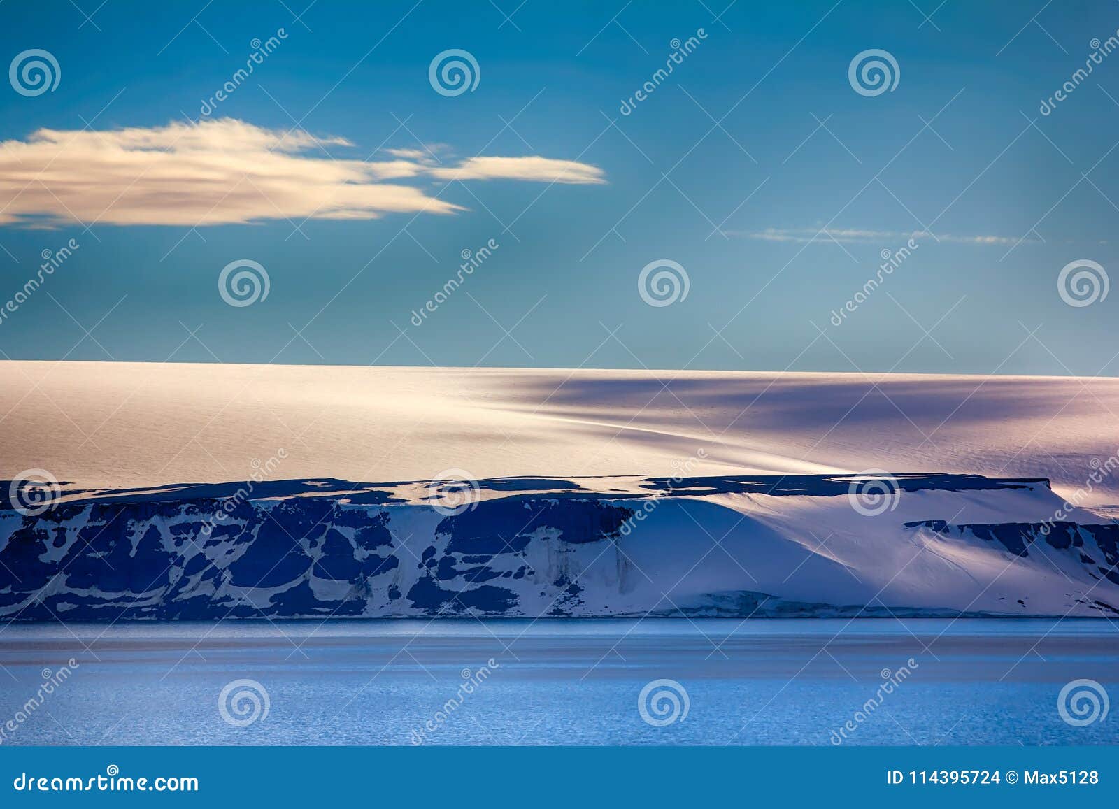 arctic islands glaciers, snowfields and rock outcrops