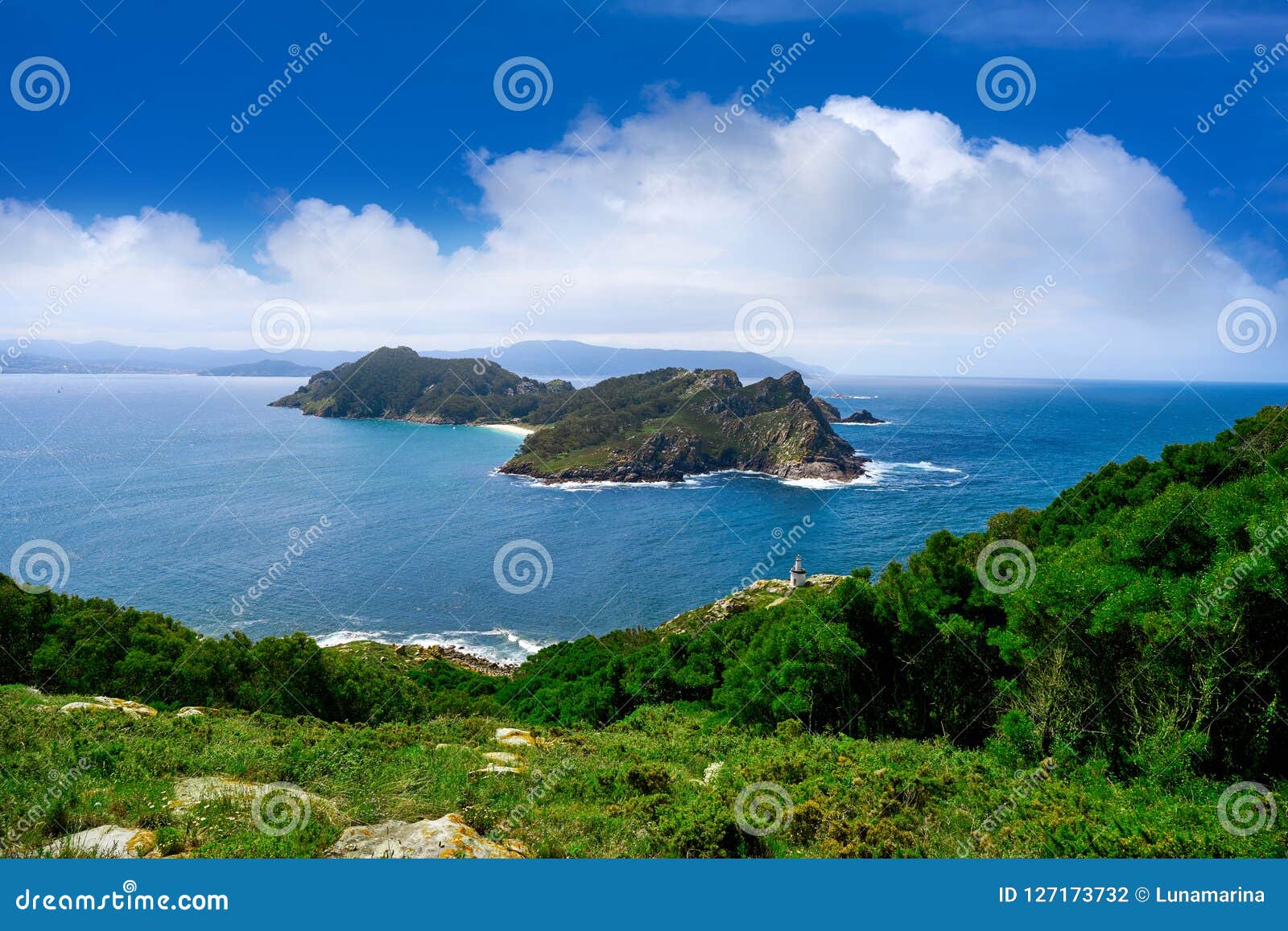 islas cies islands san martino island in vigo galicia