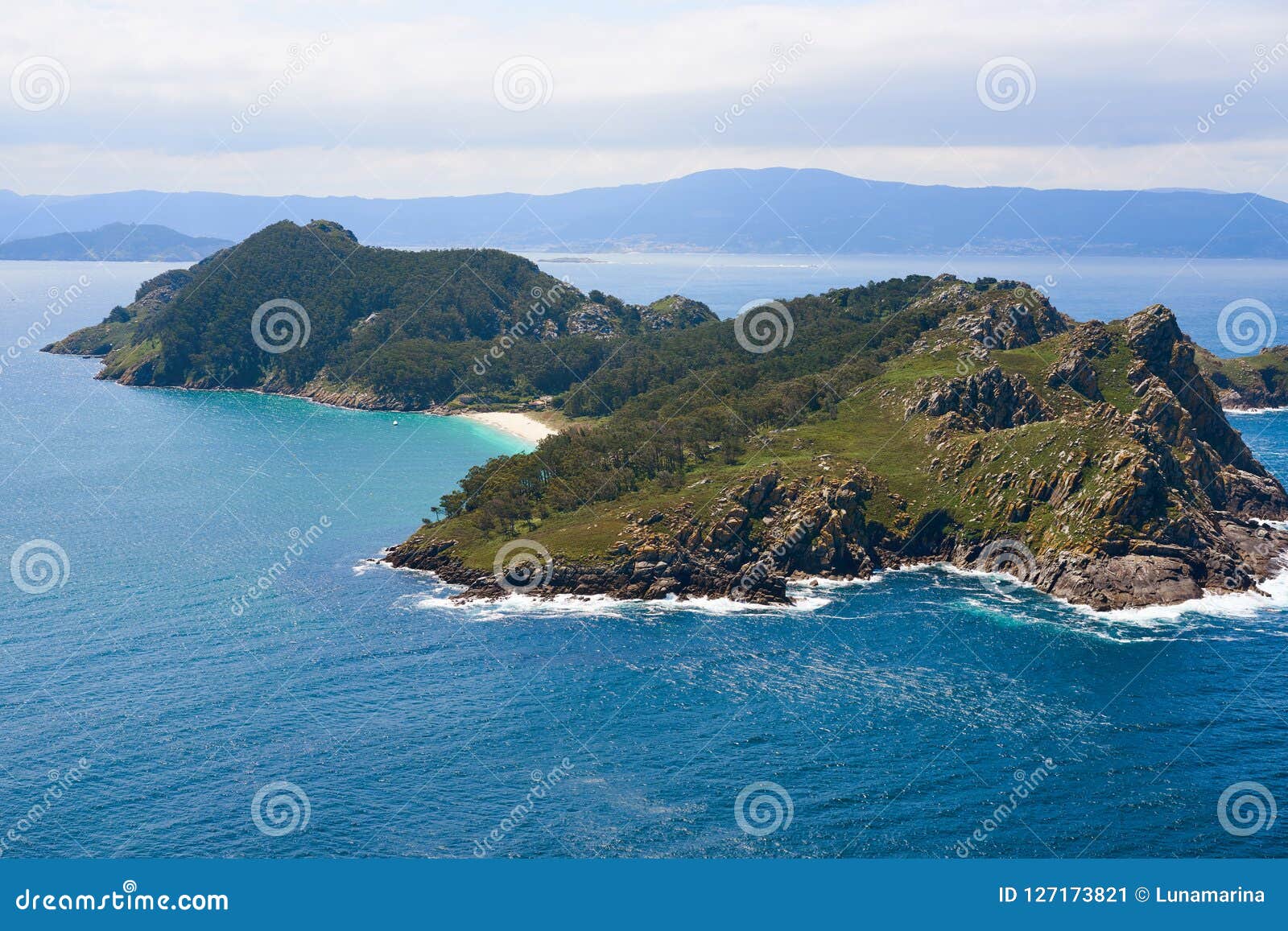 islas cies islands san martino island in vigo galicia