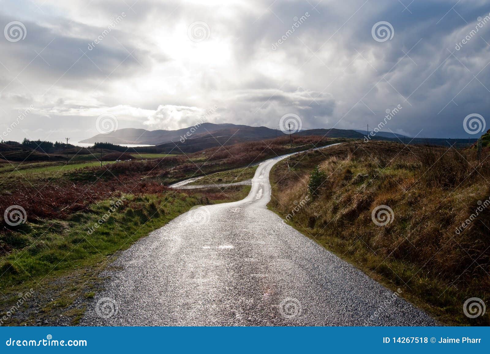 Islay road stock photo. Image of countryside, space, hills 14267518