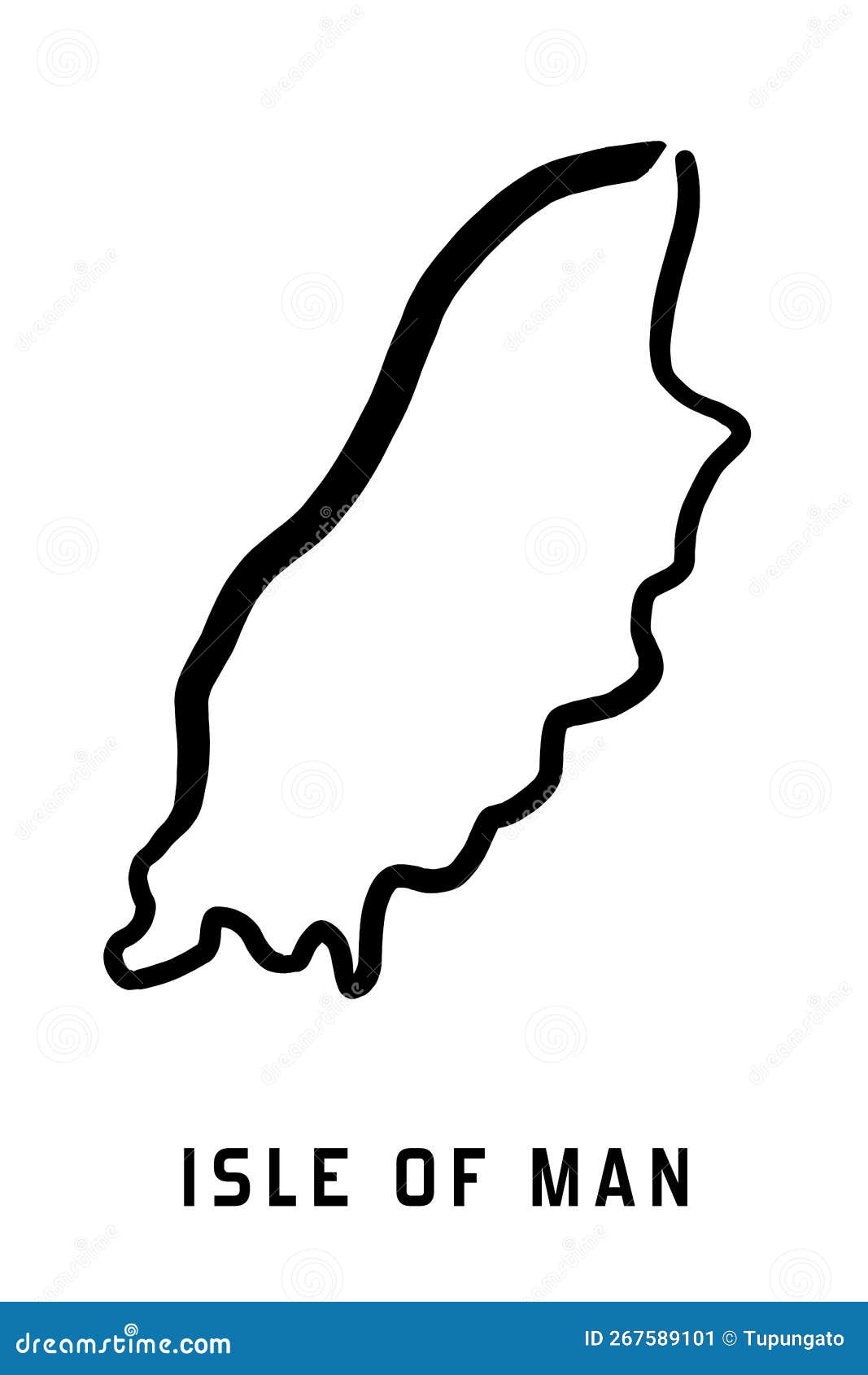 Isle Of Man, Island Nation, British Crown Dependency, Gray Political