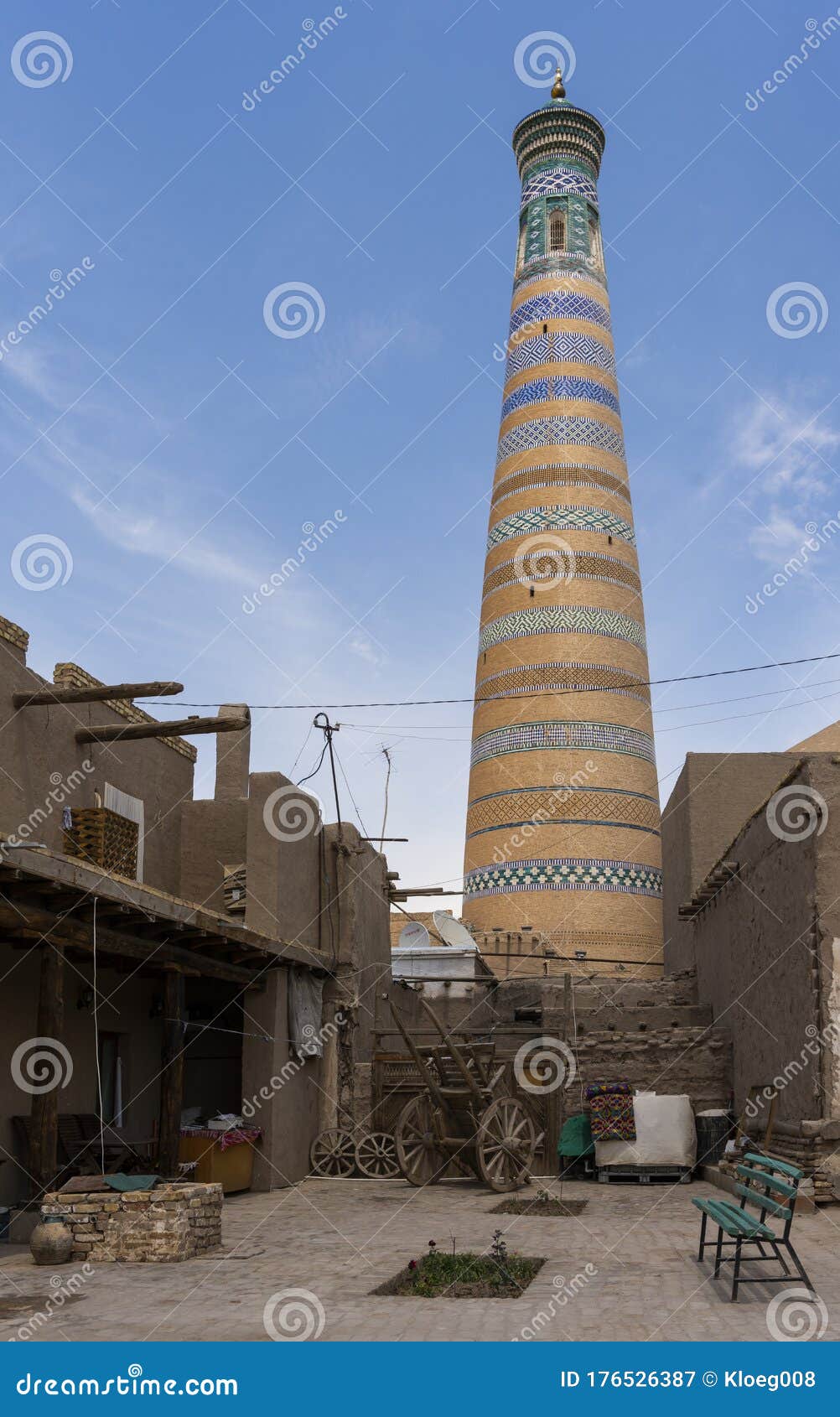 khiva islom hoja minaret uzbekistan