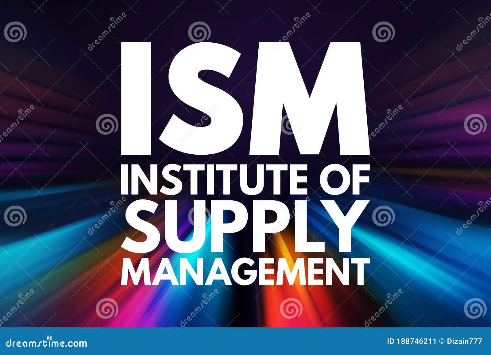 Ism 供应管理研究所首字母缩略语 业务概念背景库存例证 插画包括有组织 采购 管理 发行