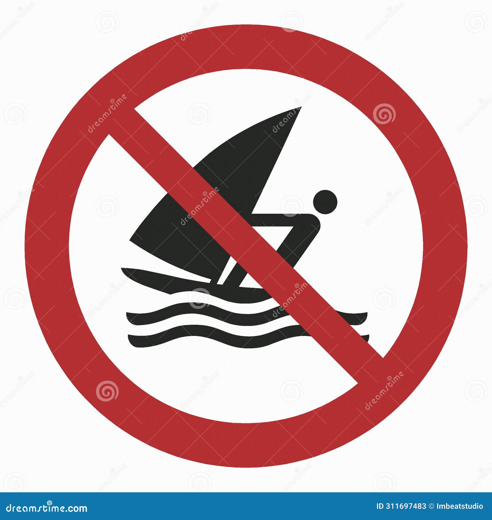 iso 7010 registered safety signs graphical s pictogram prohibition no windsurfing