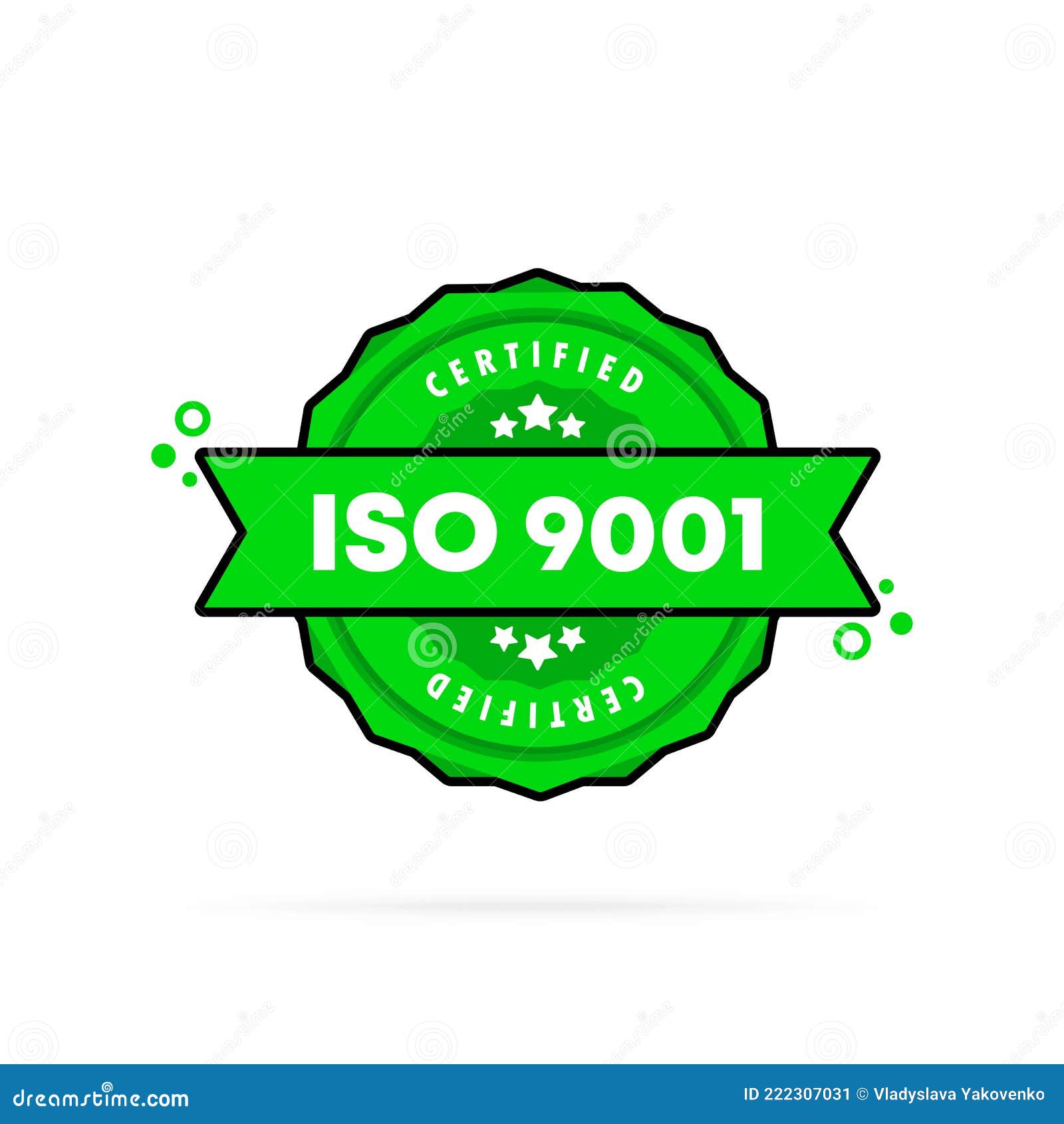 Iso 9001 Stamp Vector Iso 9001 Badge Icon Certified Badge Logo