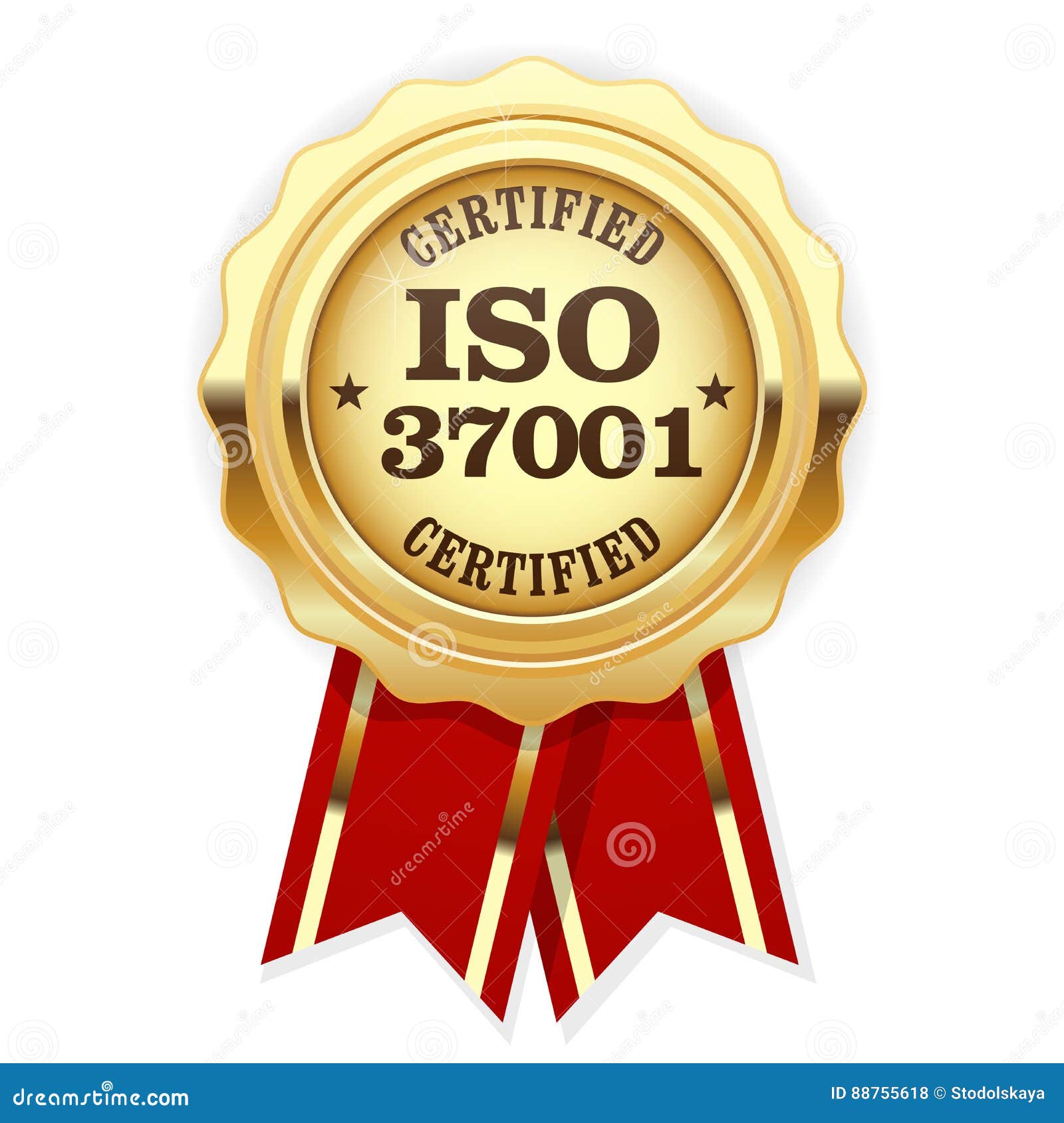 iso 37001 standard certified rosette - anti-bribery management