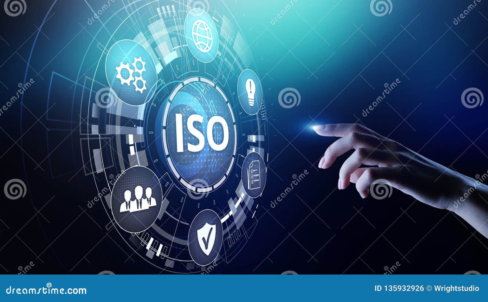iso standards quality control assurance warranty business technology concept.